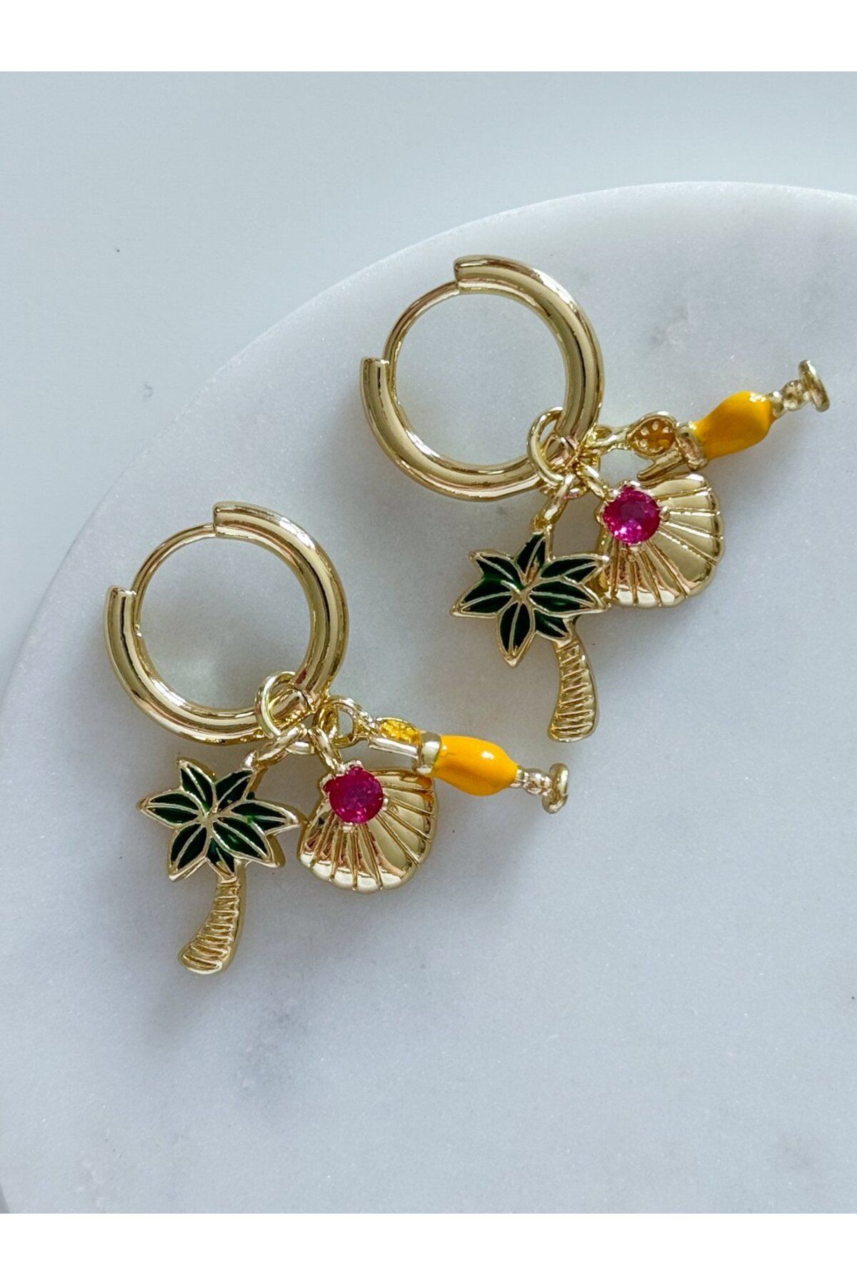 CHARMLUCKY CHARM PALMİYE KÜPE