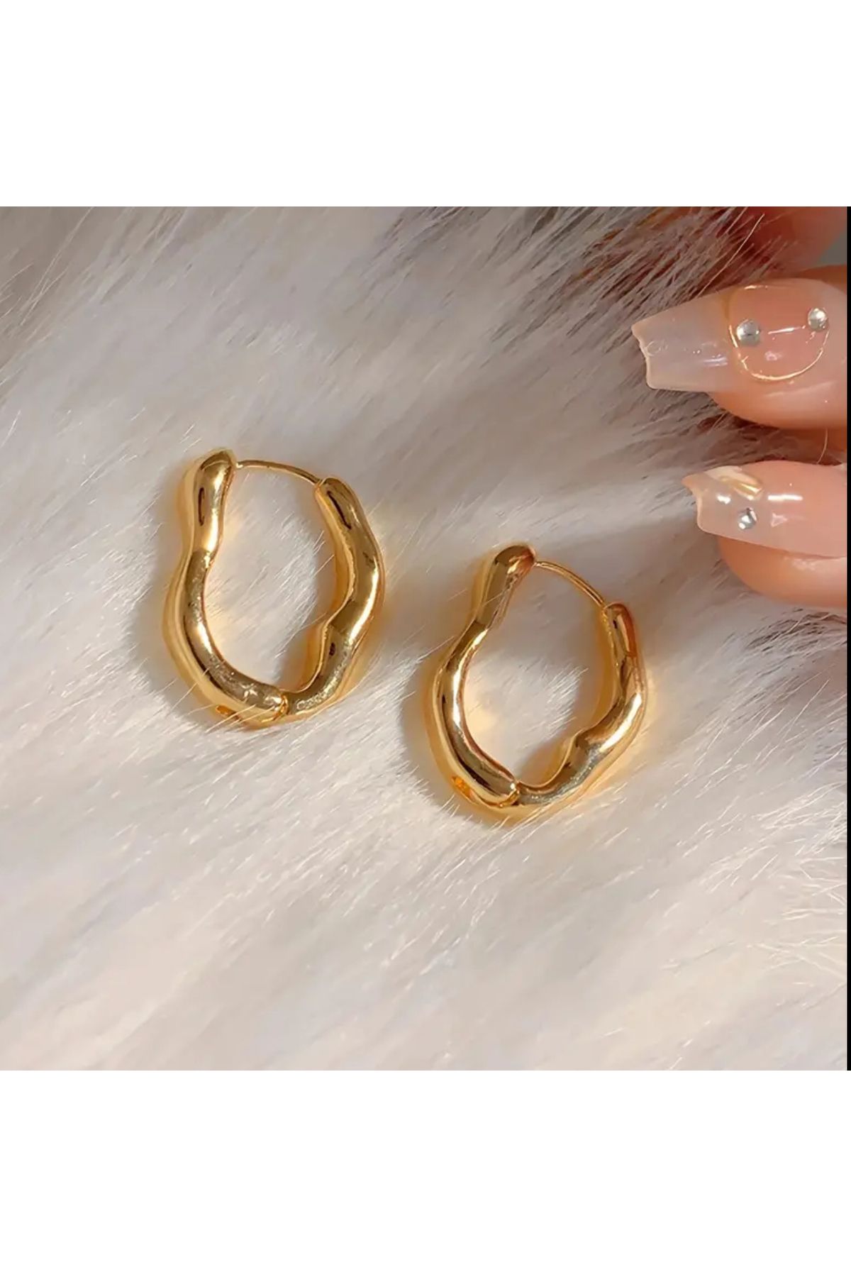 deva takı Gold küpe halkalı