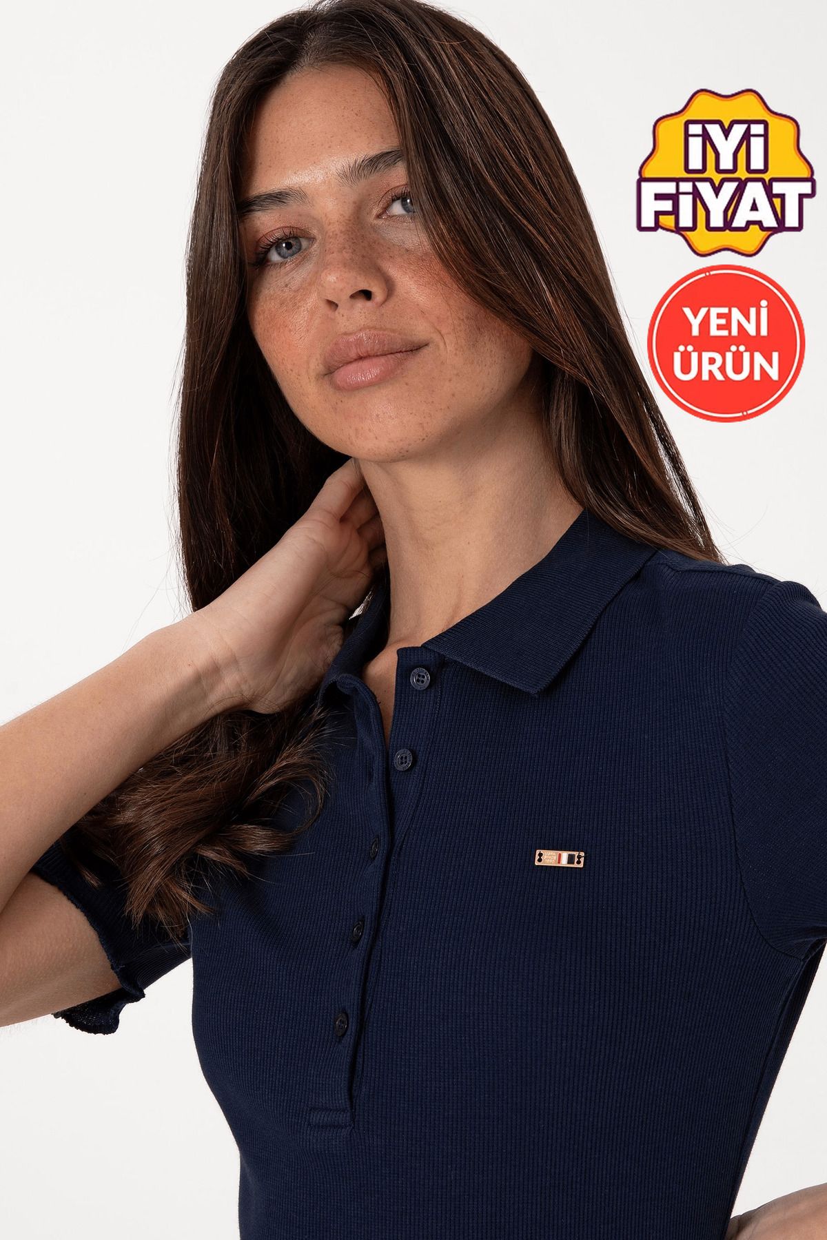 U.S. Polo Assn. Kadın Lacivert Polo Yaka Tişört