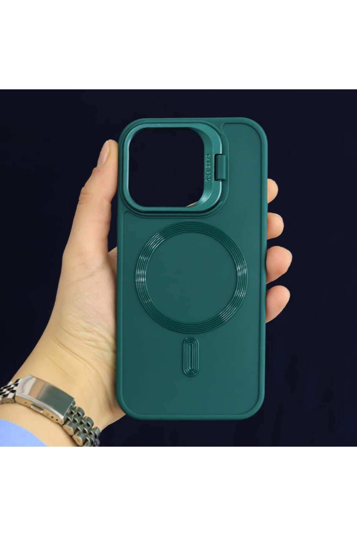 Case&Case iPhone 16 Uyumlu Standlı Silikon Yumuşak Magsafe Kılıf