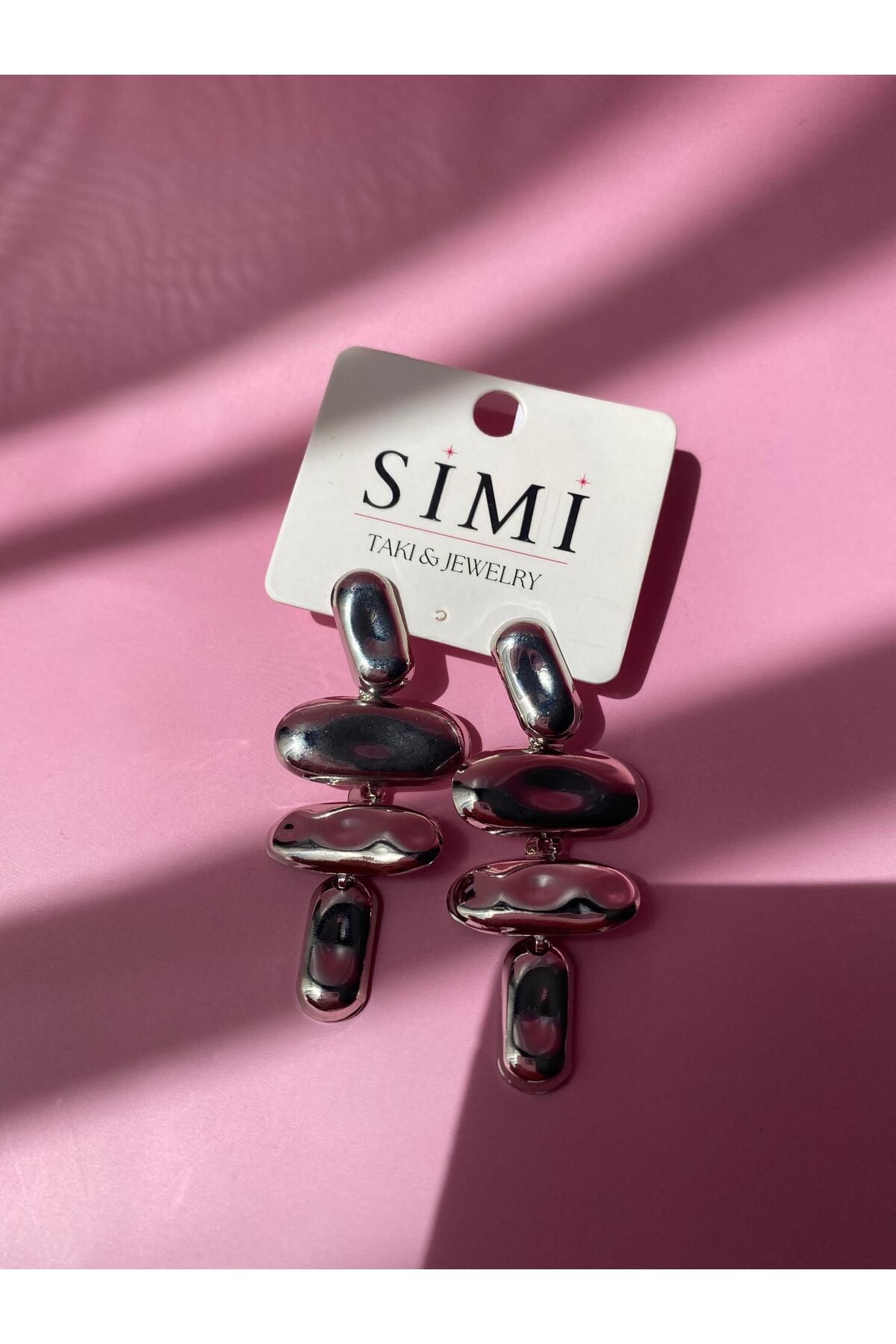SİMİ TAKI VIP Silver Uzun Sallantılı Küpe