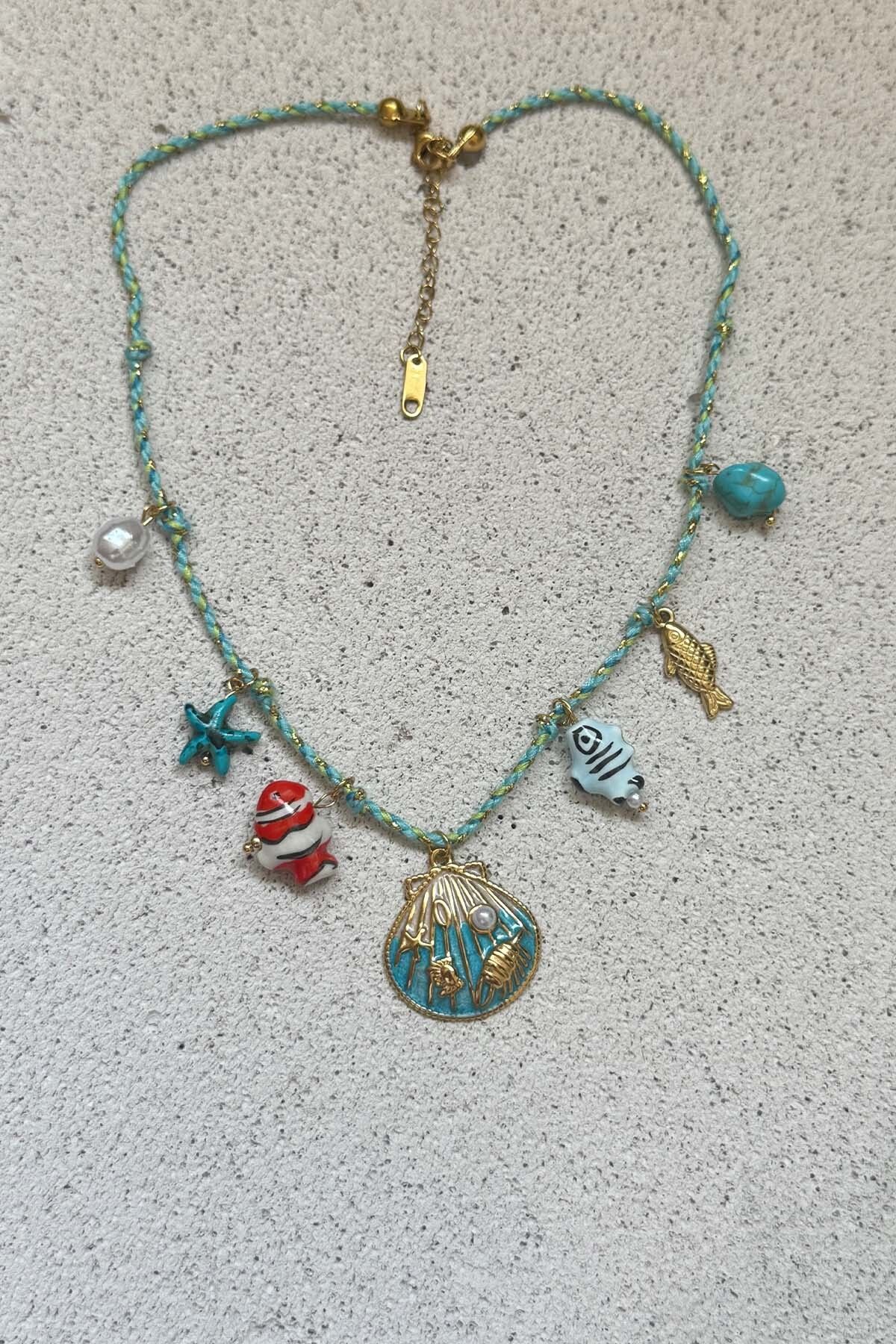 AMORE.İST STORE Çelik Summer Charm Kolye