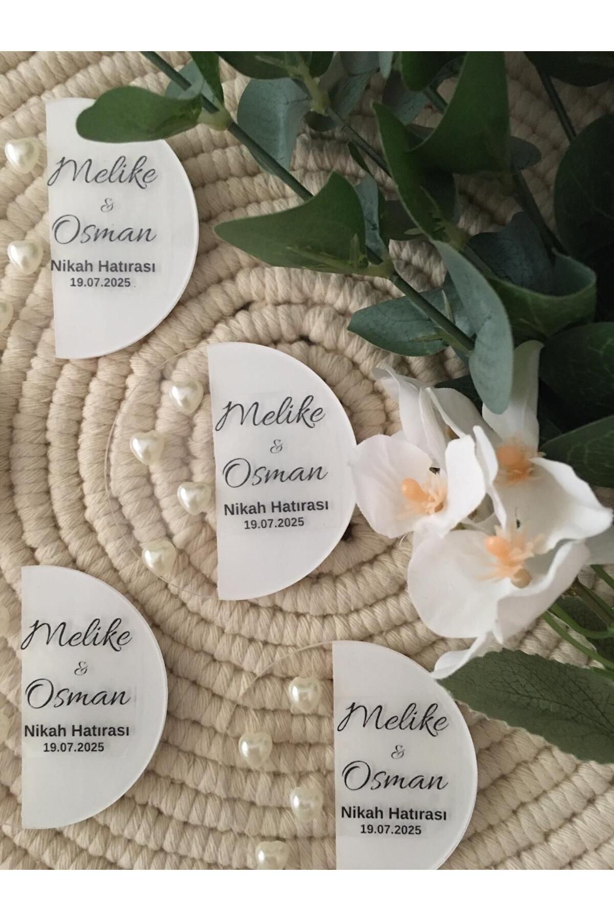 TWİN COLLECTION Söz- Nişan - Nikah İnci Detaylı Magnet Hediyelik (50'Li)