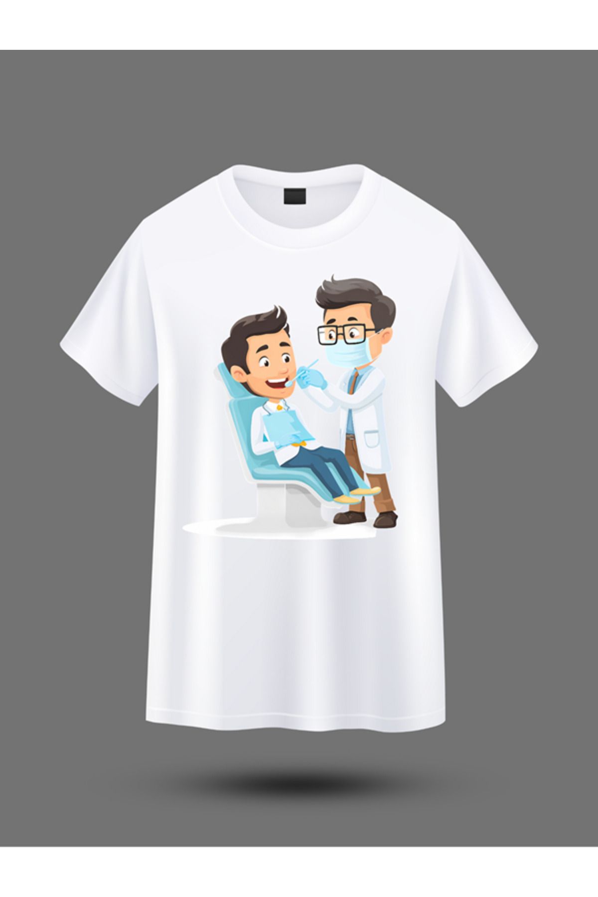BERFA STORE Dişçi Temalı Mizahi T-Shirt