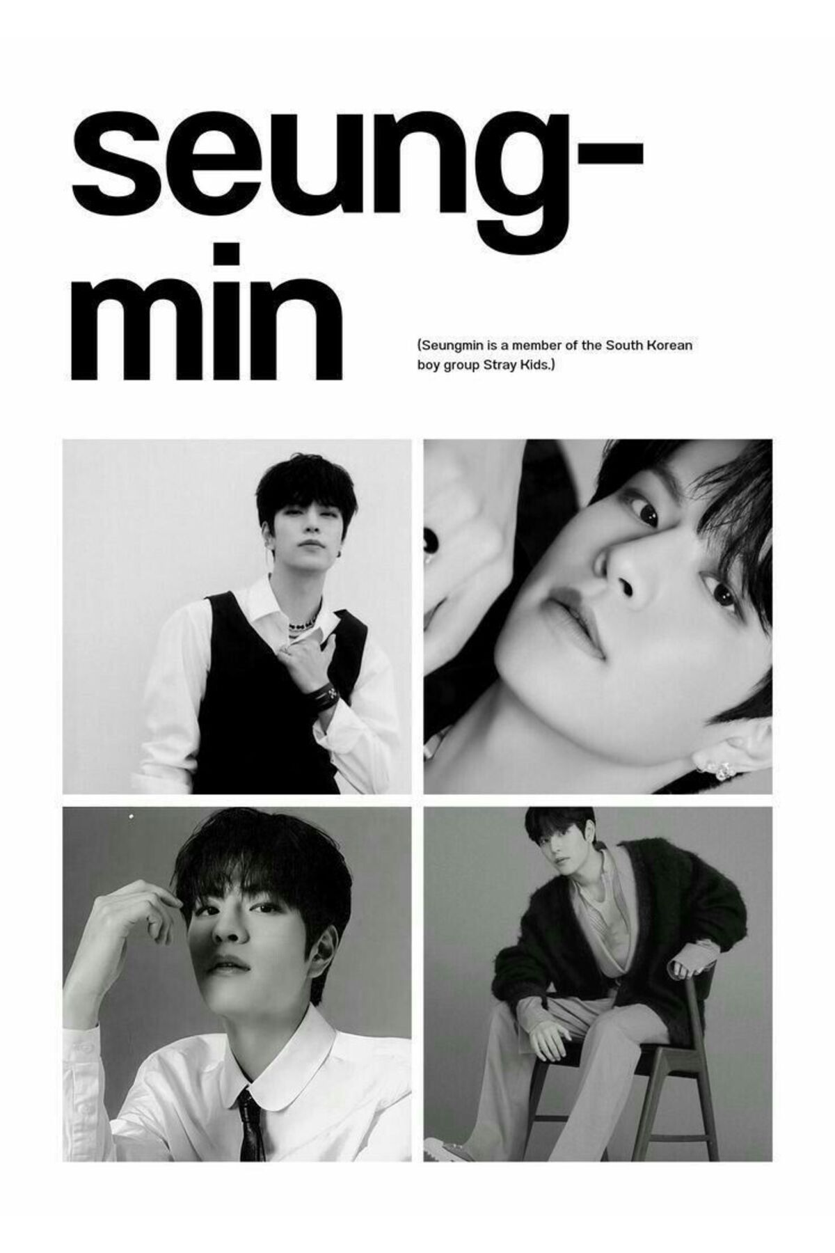 512 STORE Stray Kids Bts K-Pop Tanıtım Chang-Bin, Han, Lee, Hwang, Seung,Jeongin, Lee Know Çerçevesiz Poster