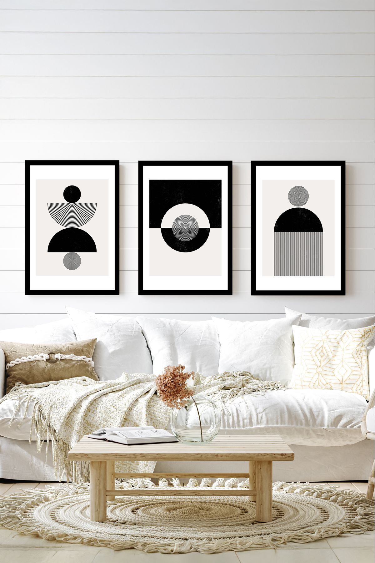artflow 3 Parça Çerçeve Görünümlü Mdf Tablo Seti
