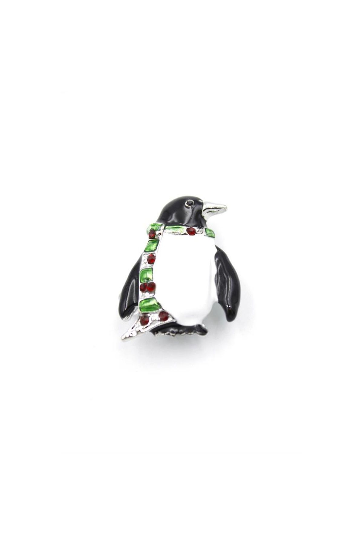maarketim Penguen Broş - Beyaz