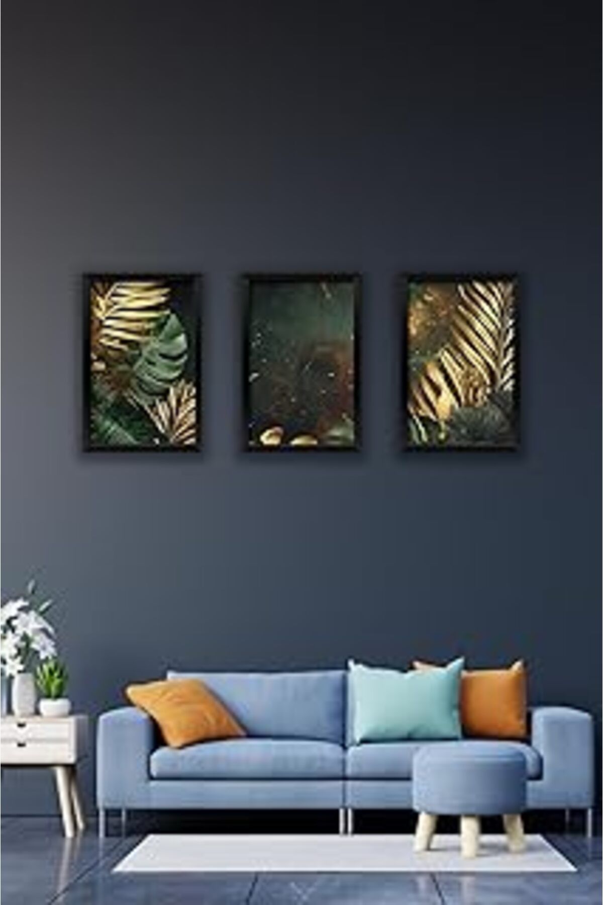 Pazarcan Artavessa 3 Parça Çerçeve Görünümlü Mdf Tablo Seti
