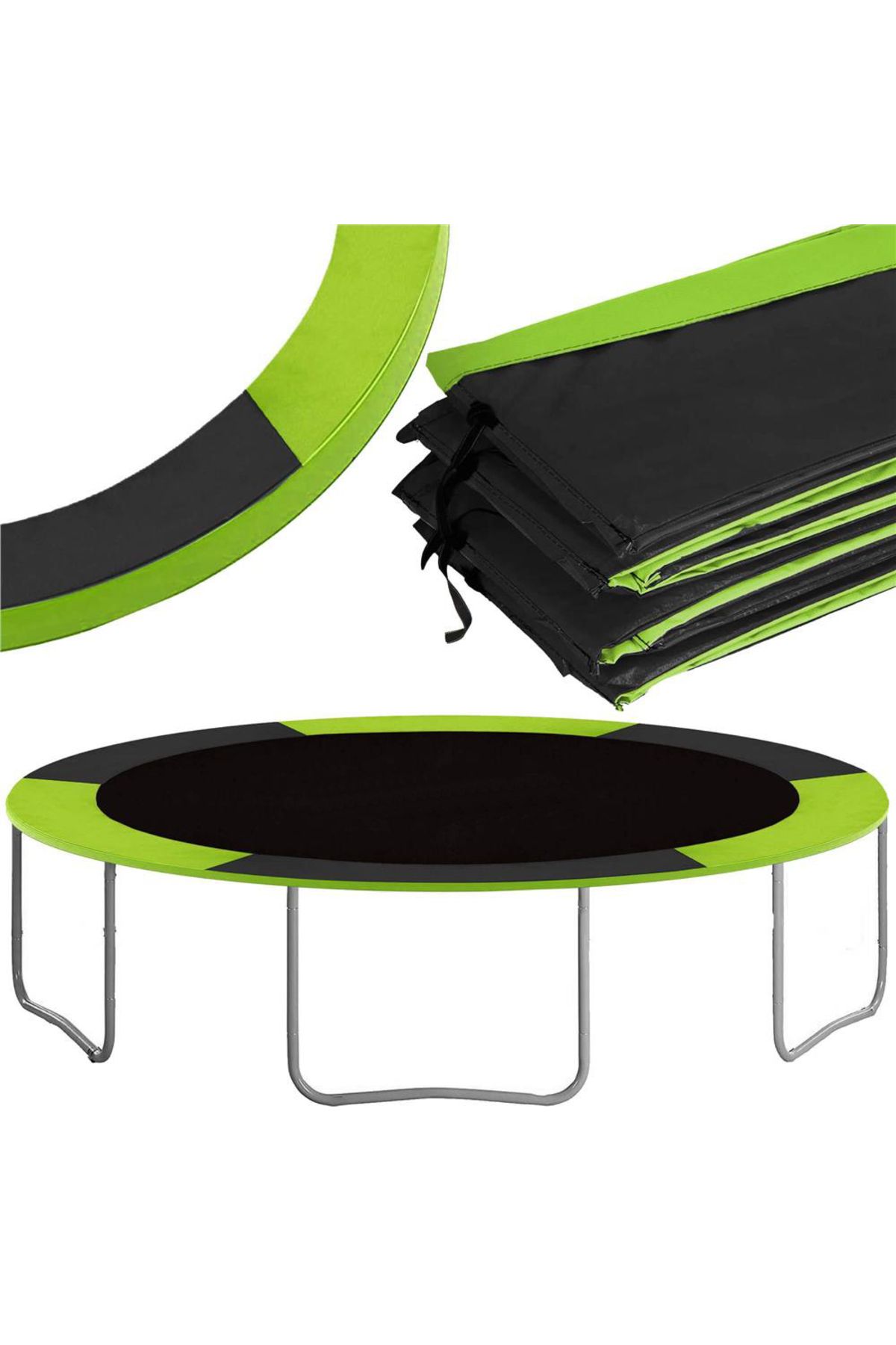 SERSIMO-Spring protection for trampoline with a diameter of 366 cm, Green and Black 5