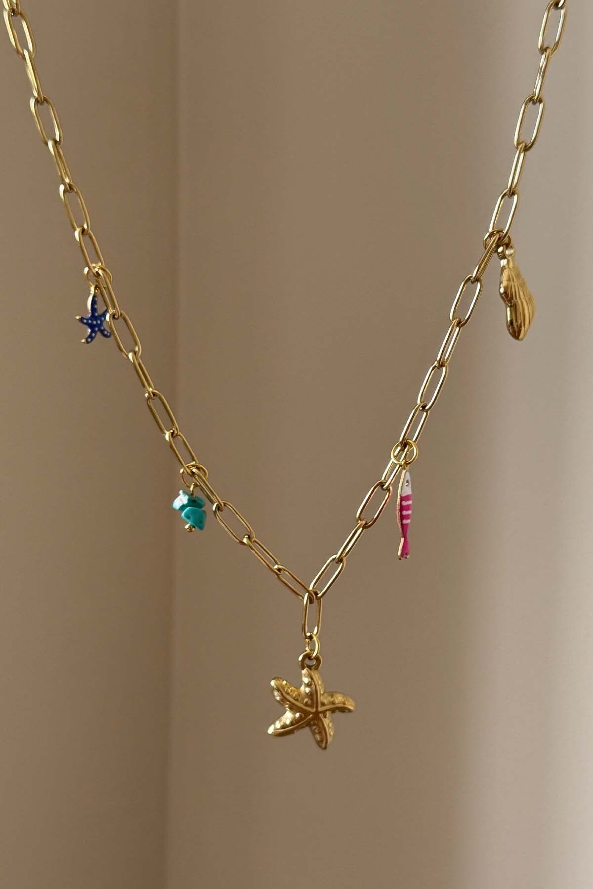 AMORE.İST STORE Çelik Summer Charm Kolye