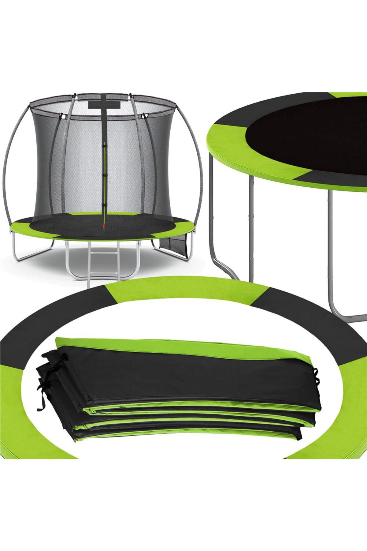 SERSIMO-Spring protection for trampoline with a diameter of 366 cm, Green and Black 10