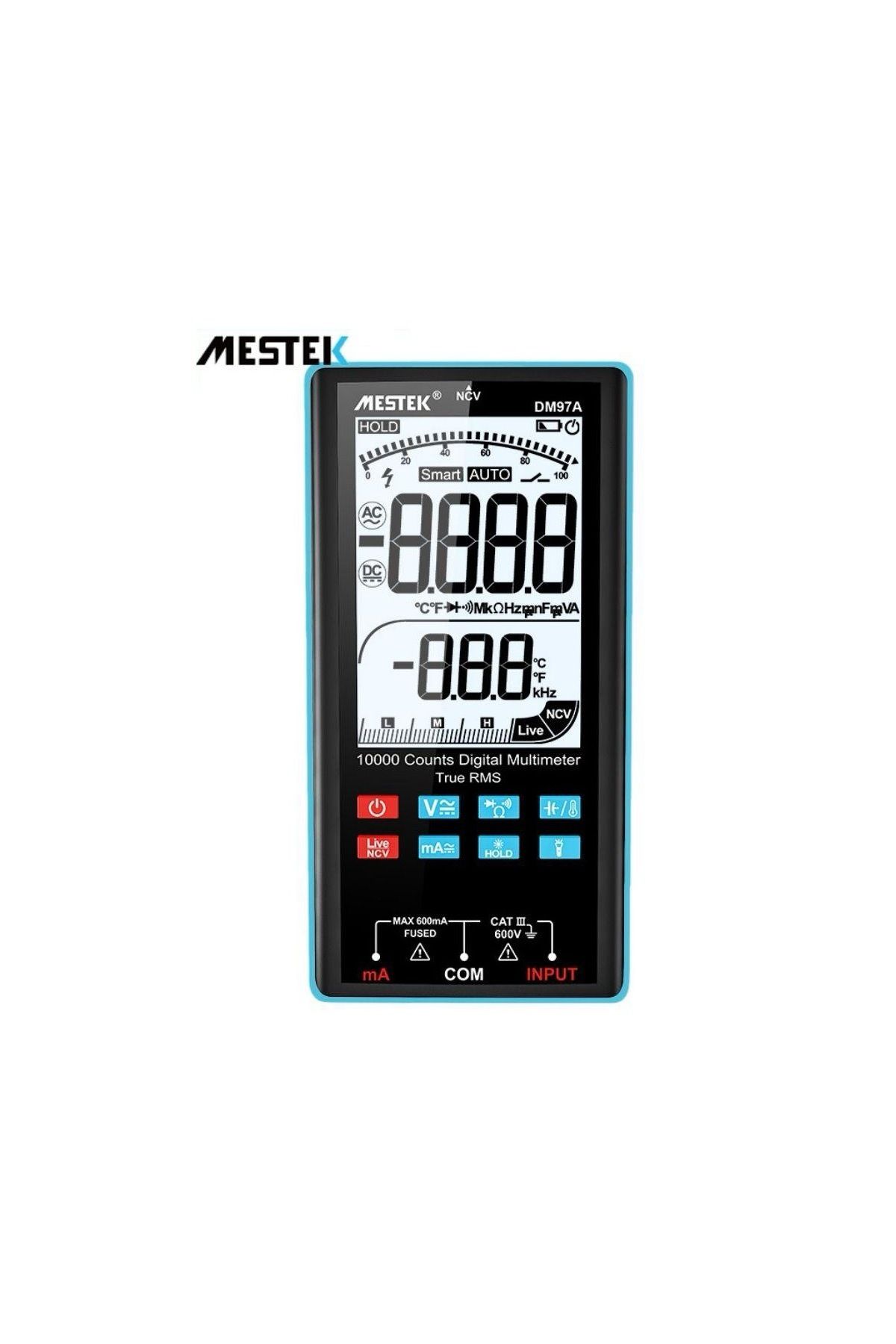 Mestek-Dm97A Large Screen Automatic Range Portable Multimeter 3