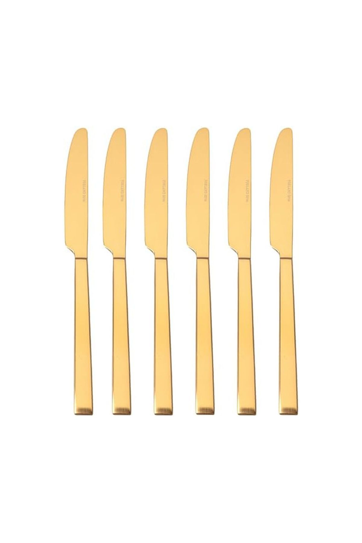 ASTERA Porland Mat Altın Yemek Bıçağı 24 cm 6 adet