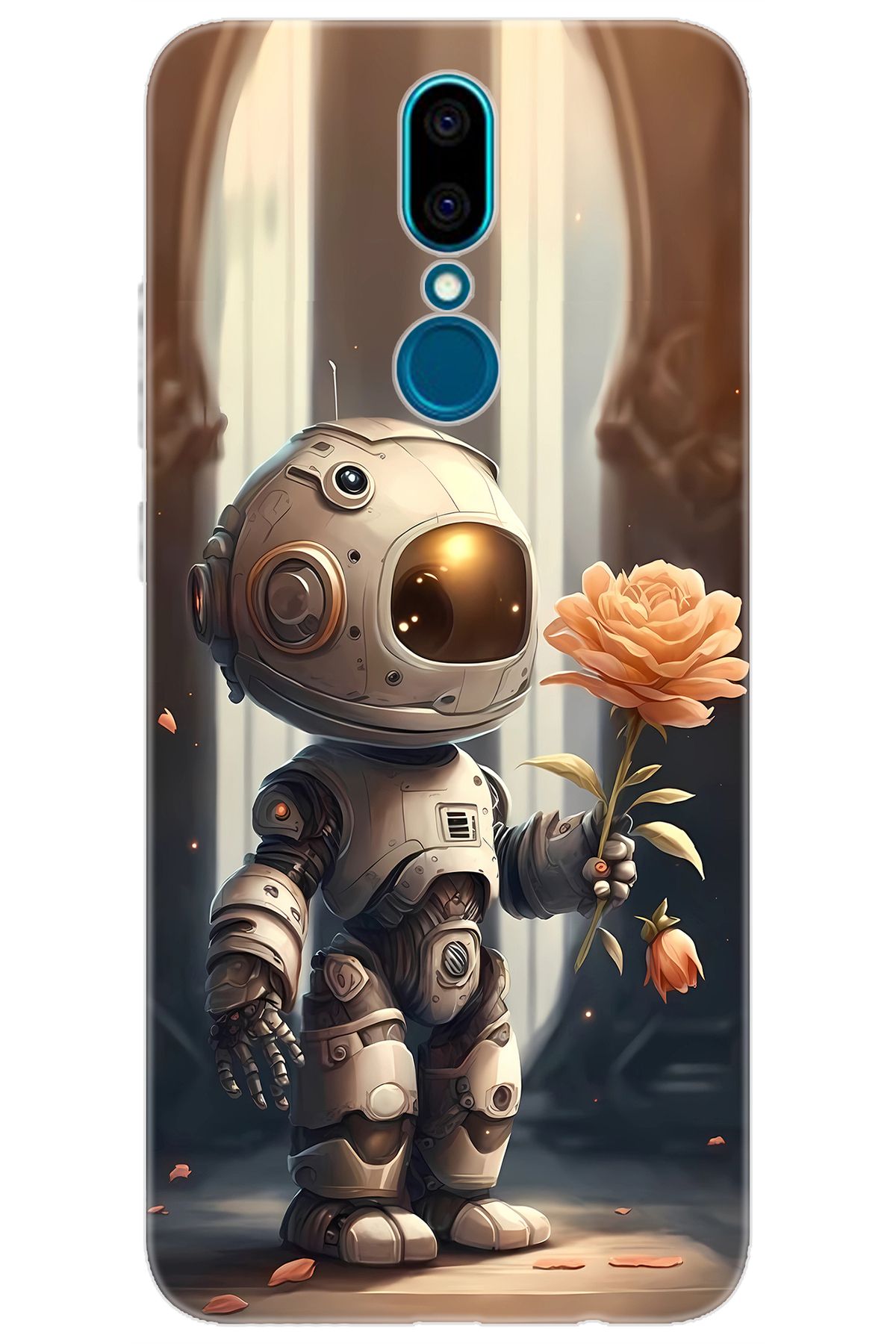 Ceppare Vestel Venüs V7 Uyumlu Kılıf Desen Baskılı Silikon Astronot STK:620 CP-ZHcNnvU