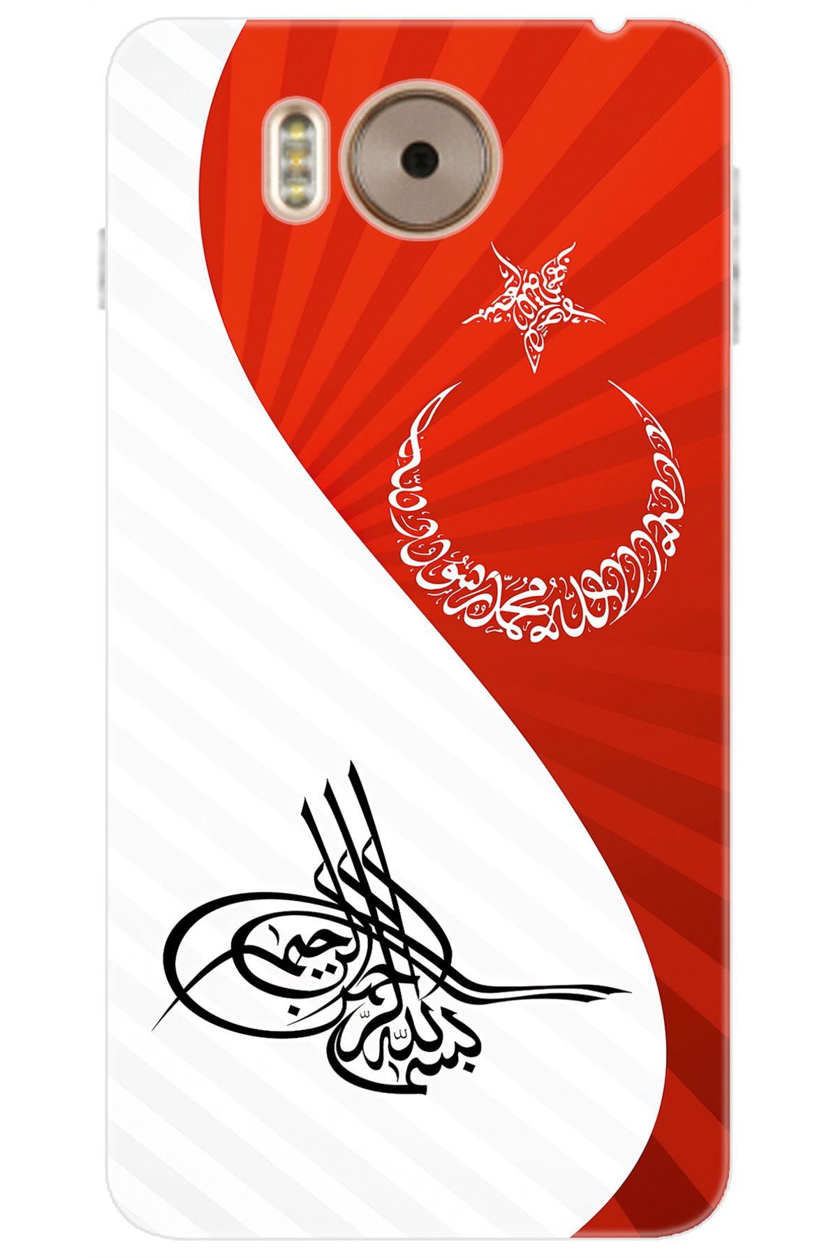 Ceppare Vestel Venüs V3 5580 Uyumlu Kılıf Desen Baskılı Silikon Tuğra Bayrak STK:363 CP-102t1FF