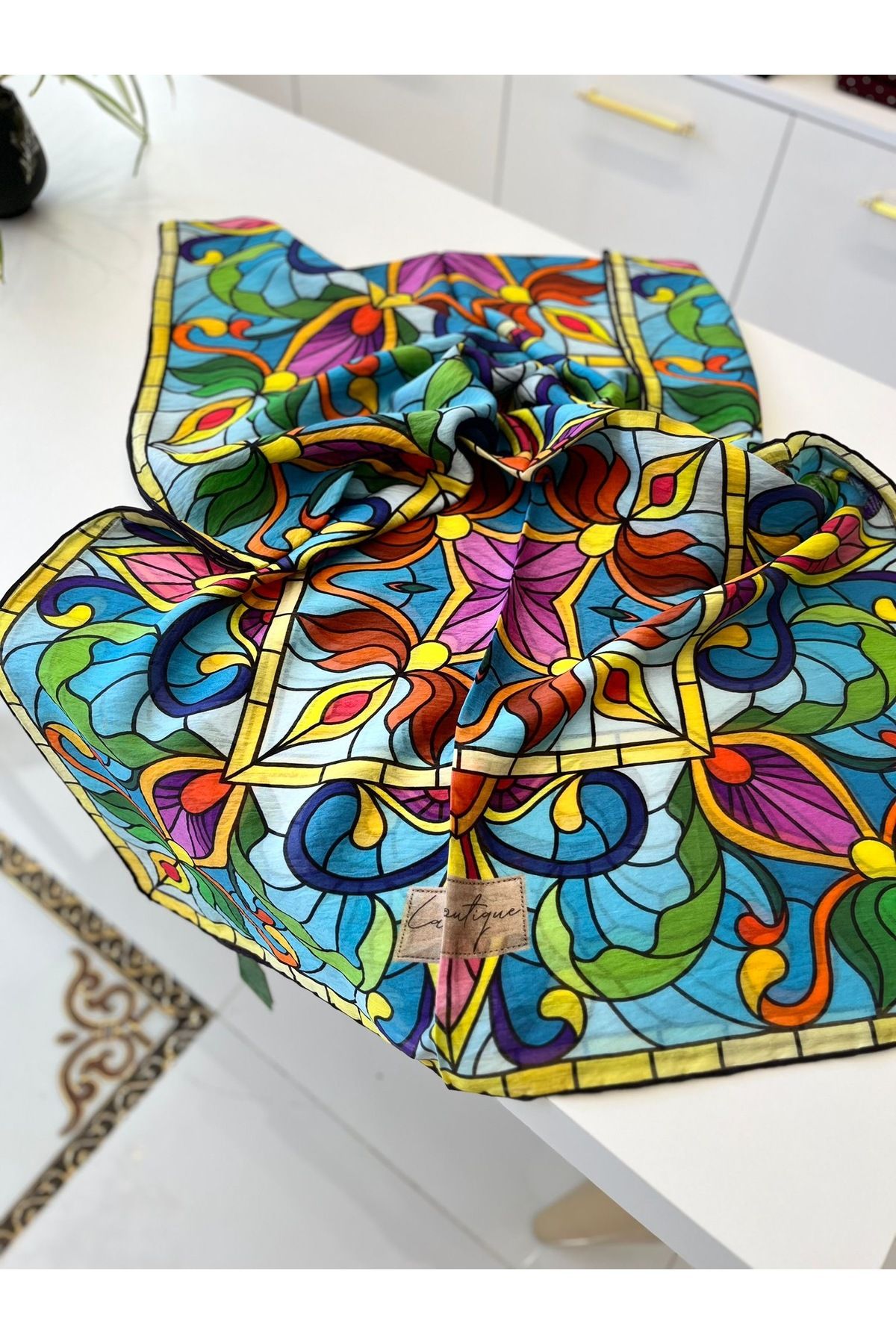 LA BOUTIQUE Bambu ipek pamuk yaz serinliği şal