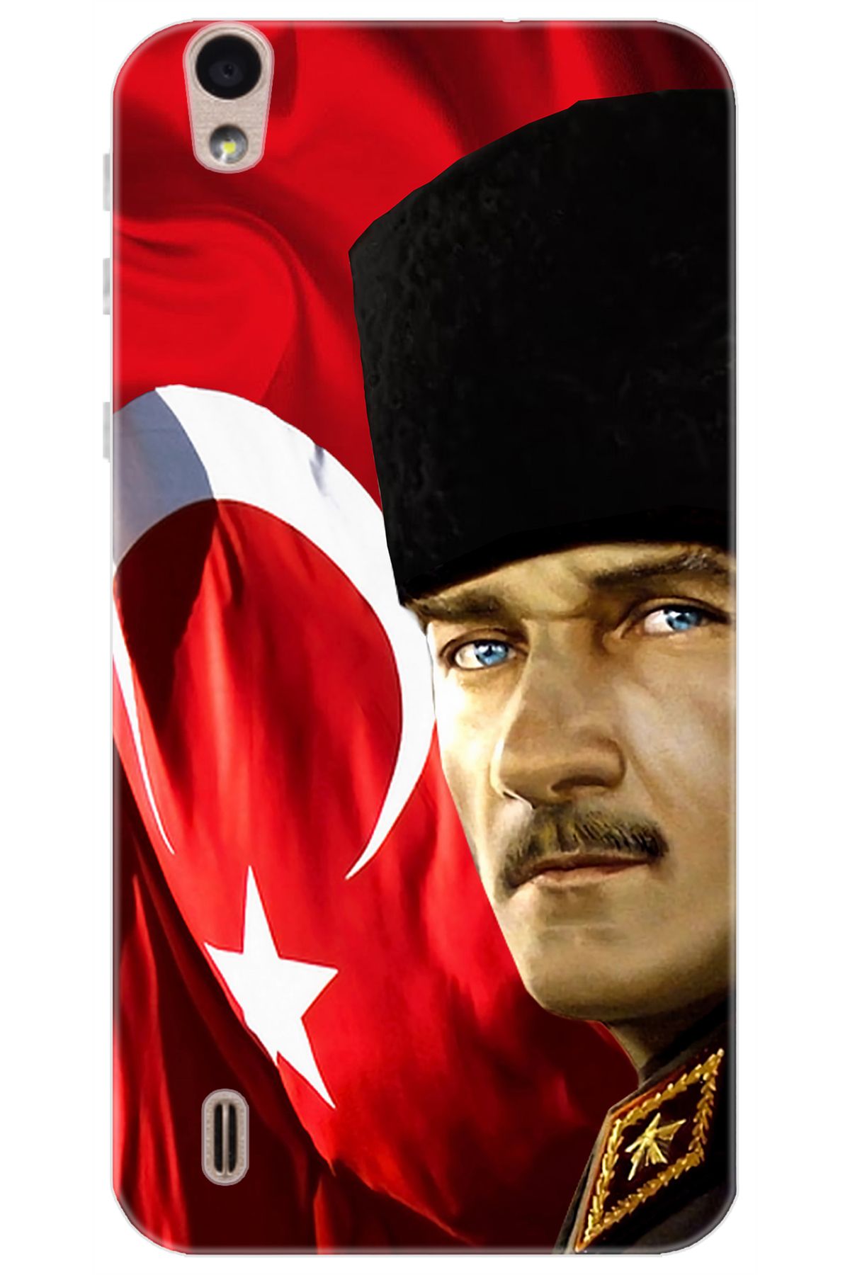 Ceppare Vestel Venüs 5000 Uyumlu Kılıf Desen Baskılı Silikon Atatürk ve Türk Bayrağı STK:726 CP-MUuYKrY