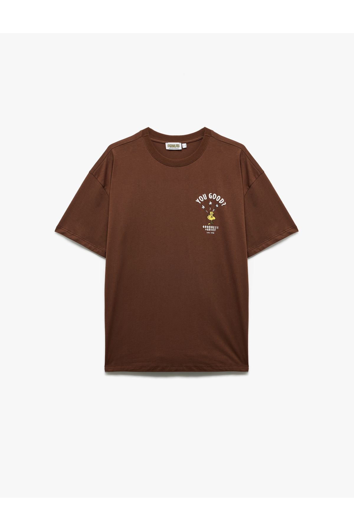 Koton Kısa Kollu Bisiklet Yaka Snoopy Baskılı Lisanslı Tişört