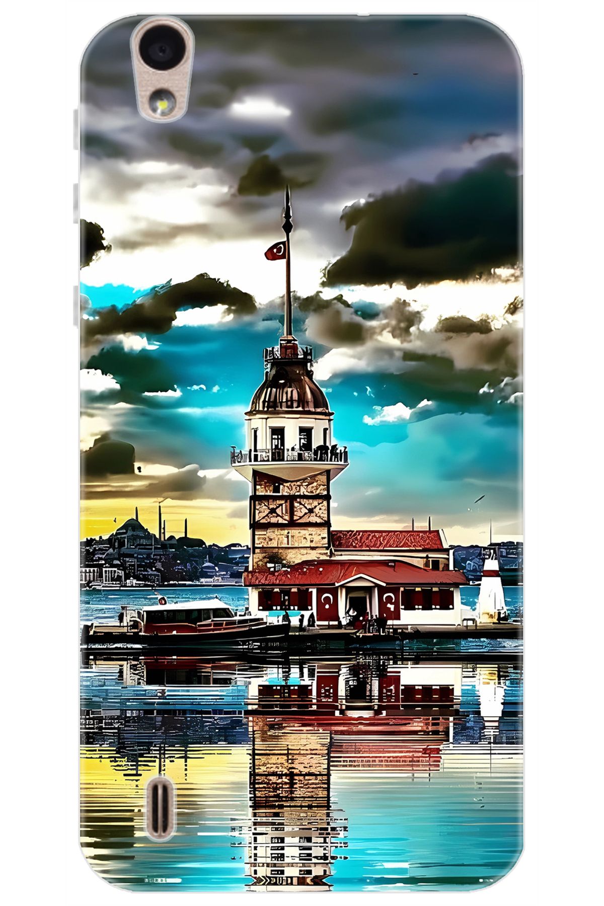 Ceppare Vestel Venüs 5000 Uyumlu Kılıf Desen Baskılı Silikon Kız Kulesi STK:692 CP-FrAw08V