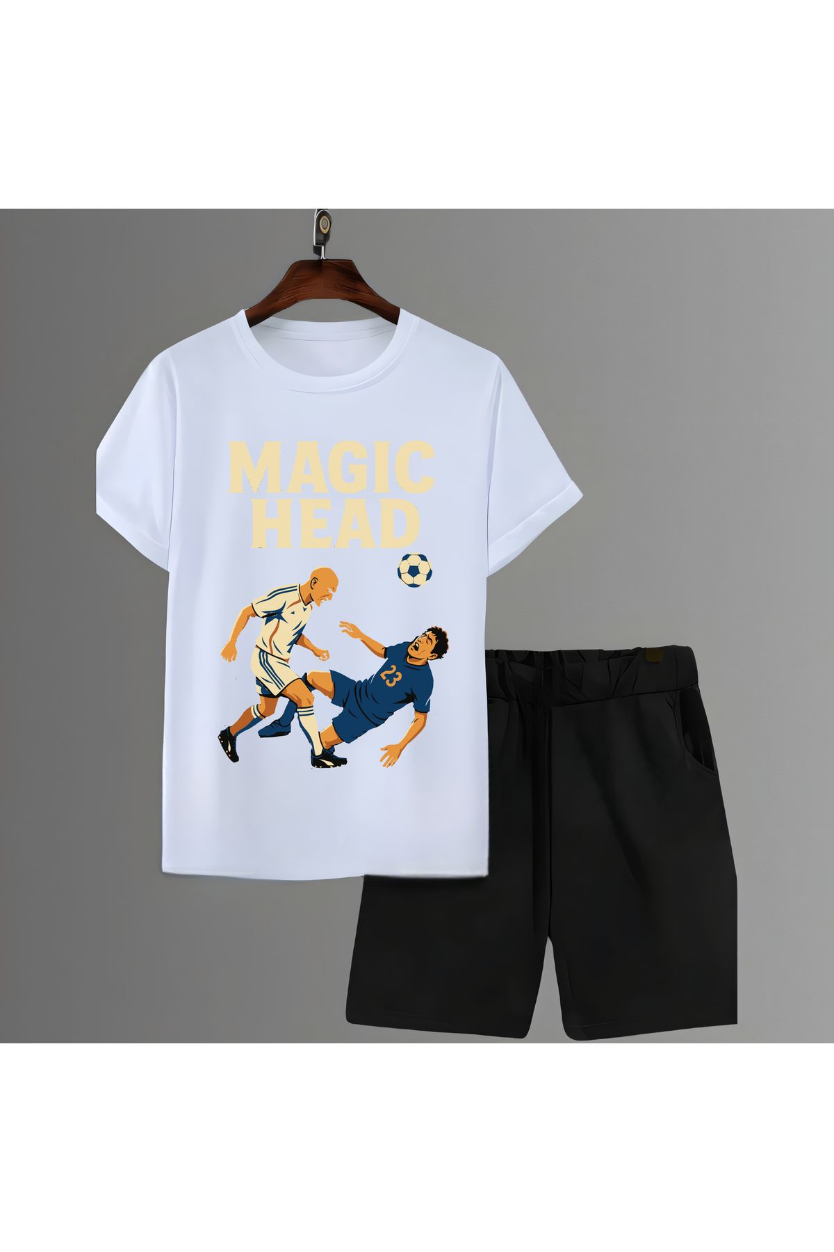 Biy Store Zidane sihirli kafası Materazzi milli takım forma unisex tişört kısa kollu t-shirt şort takımı