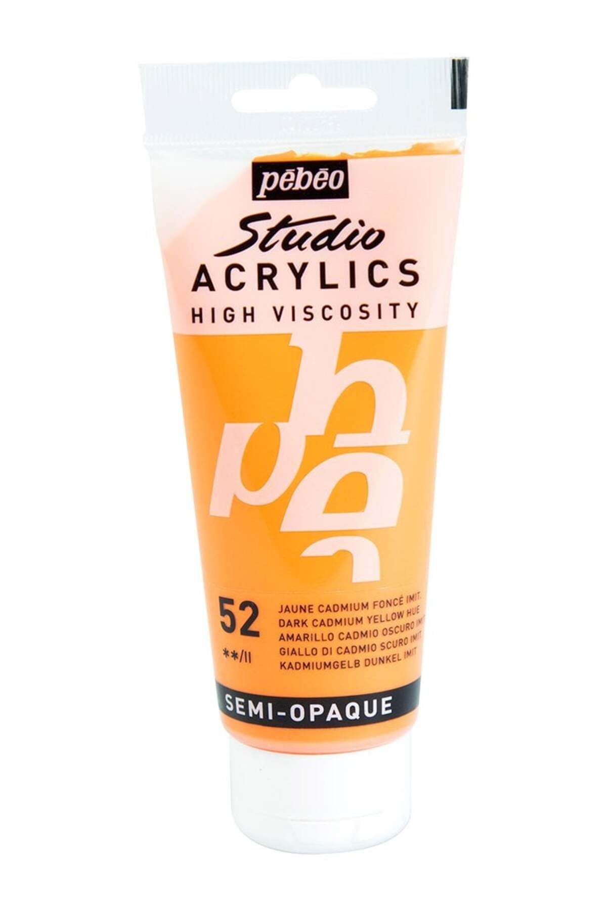 Pebeo xl Studio Pro. Akrilik Boya 100ml 52 Dark Cadmium Yellow Hue
