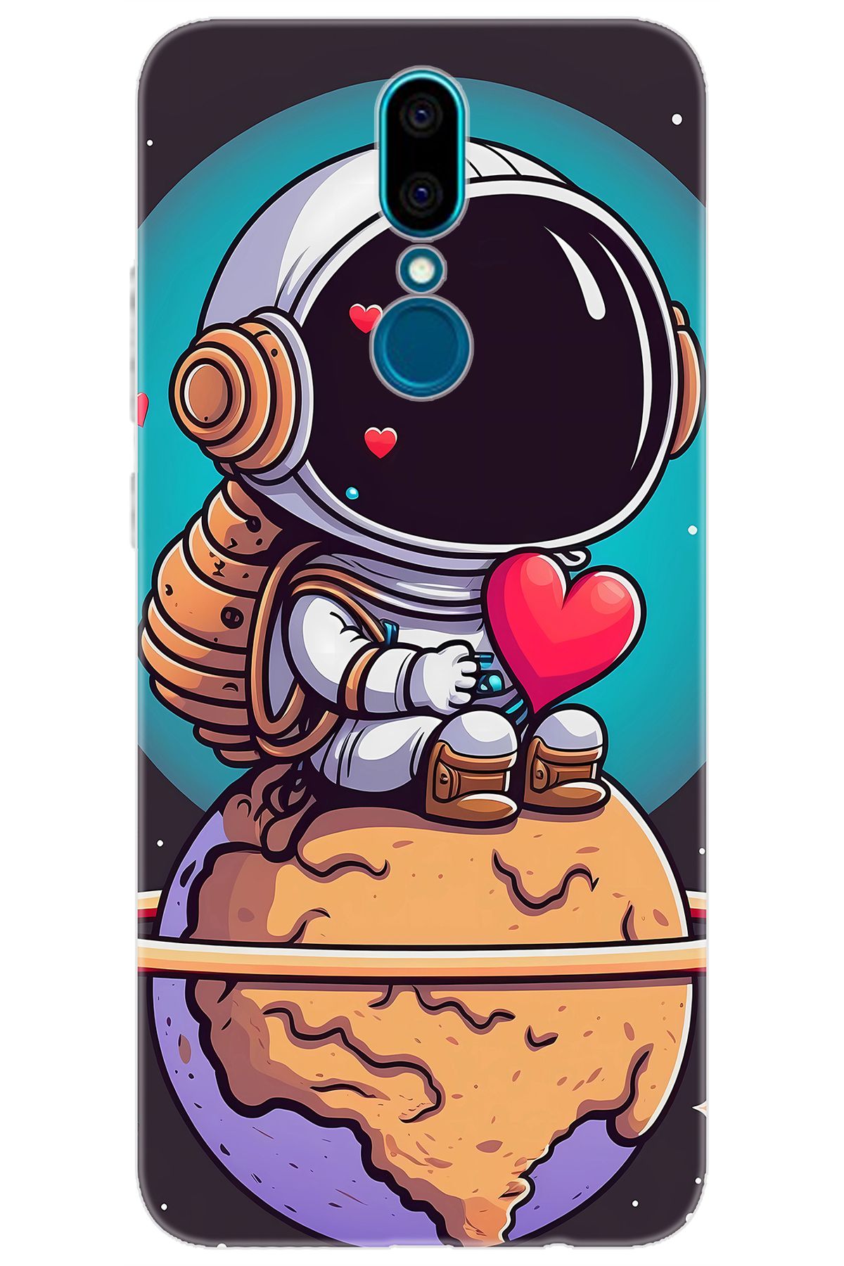 Ceppare Vestel Venüs V7 Uyumlu Kılıf Desen Baskılı Silikon Astronot Serisi STK:1007 CP-3KyaPq0
