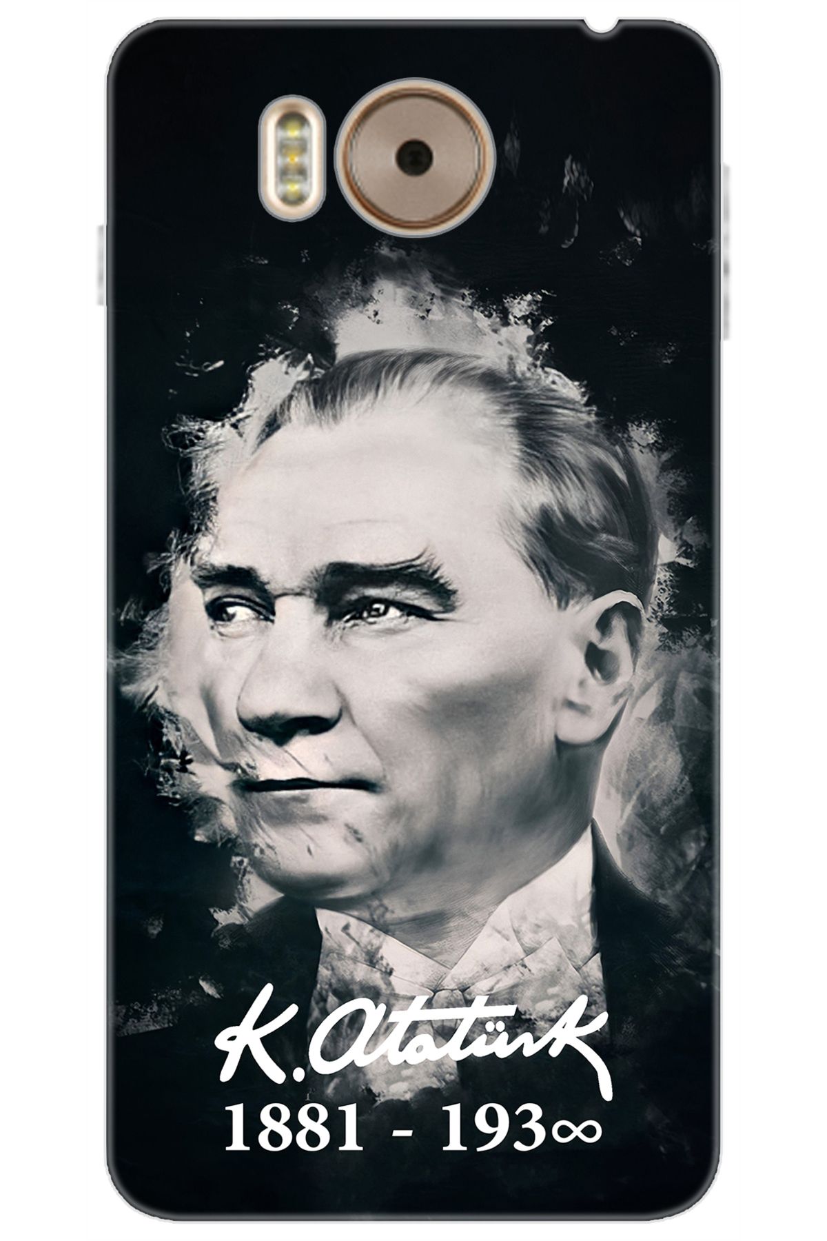 Ceppare Vestel Venüs V3 5580 Uyumlu Kılıf Desen Baskılı Silikon Mustafa Kemal Atatürk STK:388 CP-4FwacDO