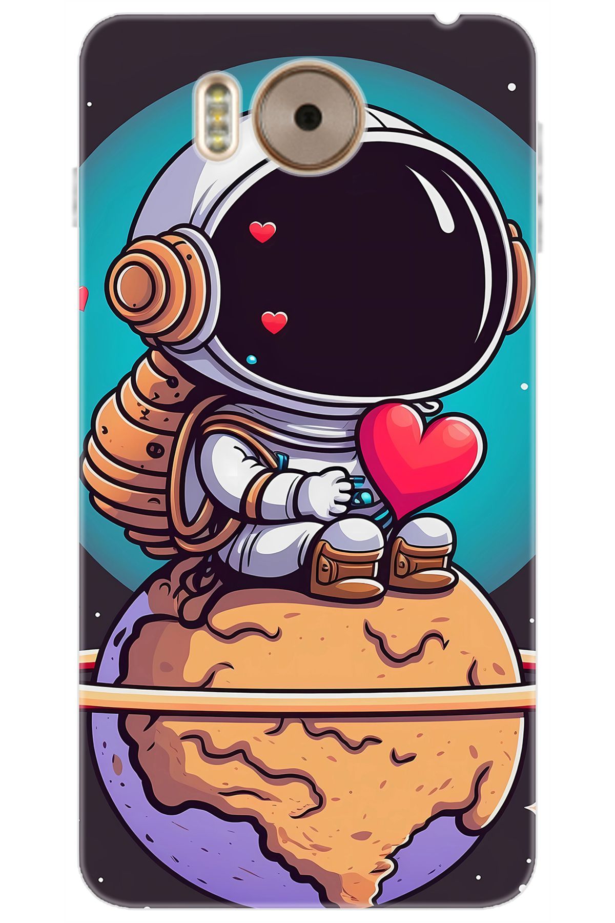 Ceppare Vestel Venüs V3 5580 Uyumlu Kılıf Desen Baskılı Silikon Astronot Serisi STK:1007 CP-sfm6pbl