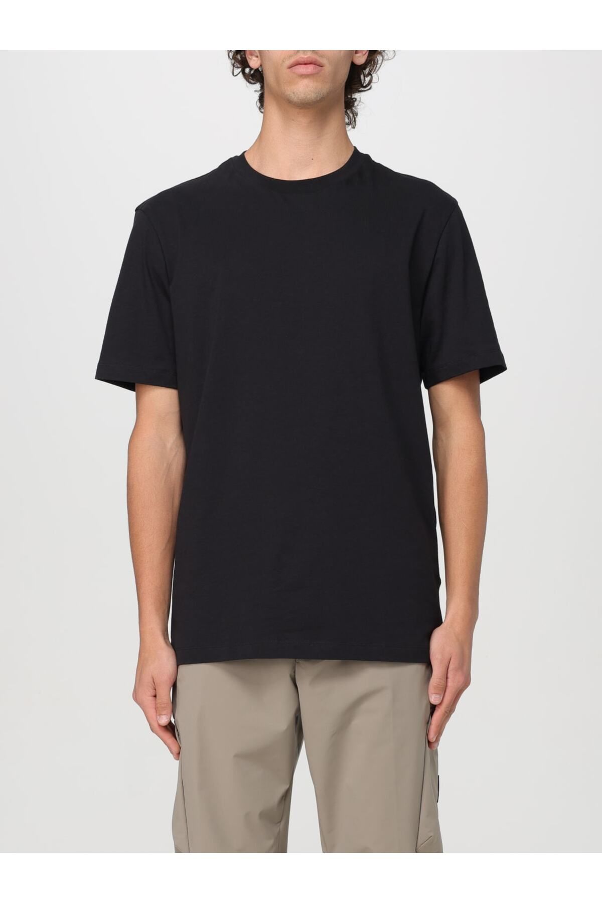 BOSS Erkek Regular Fit Pamuklu Yuvarlak Yakalı Kısa Kollu Siyah T-Shirt 50468972-001