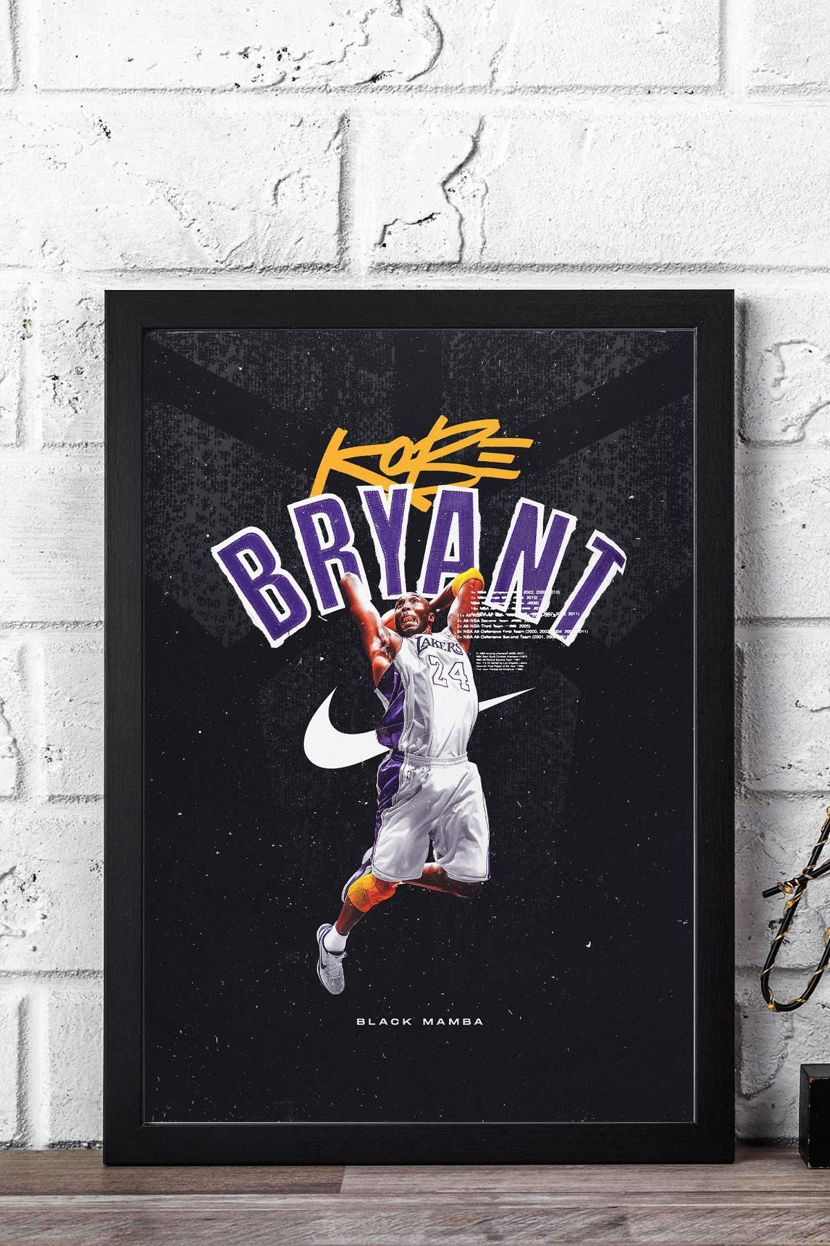 Saturn Kobe Bryant Çerçeveli Tablo - Los Angeles Lakers NBA Posteri Tablo
