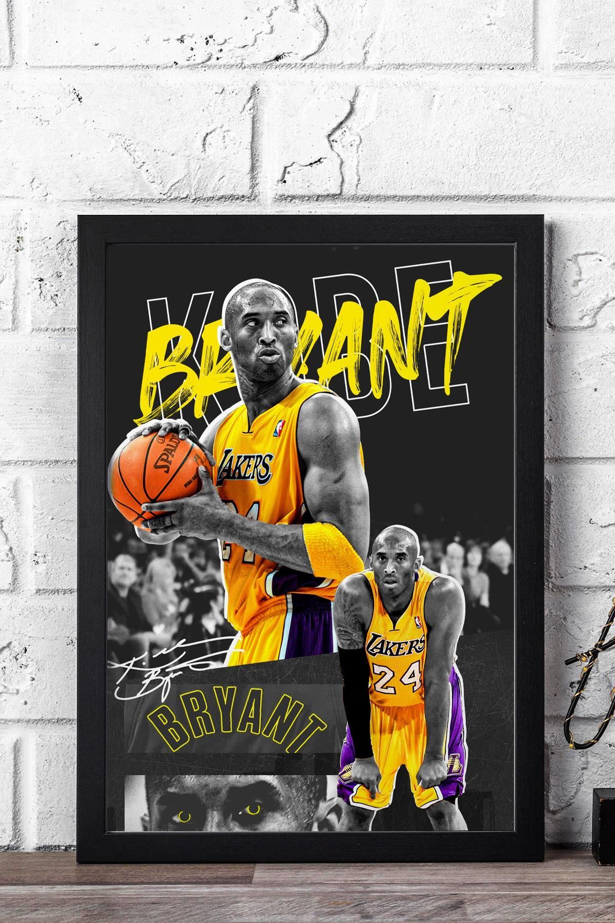 Saturn Kobe Bryant Çerçeveli Tablo - Los Angeles Lakers NBA Posteri Tablo
