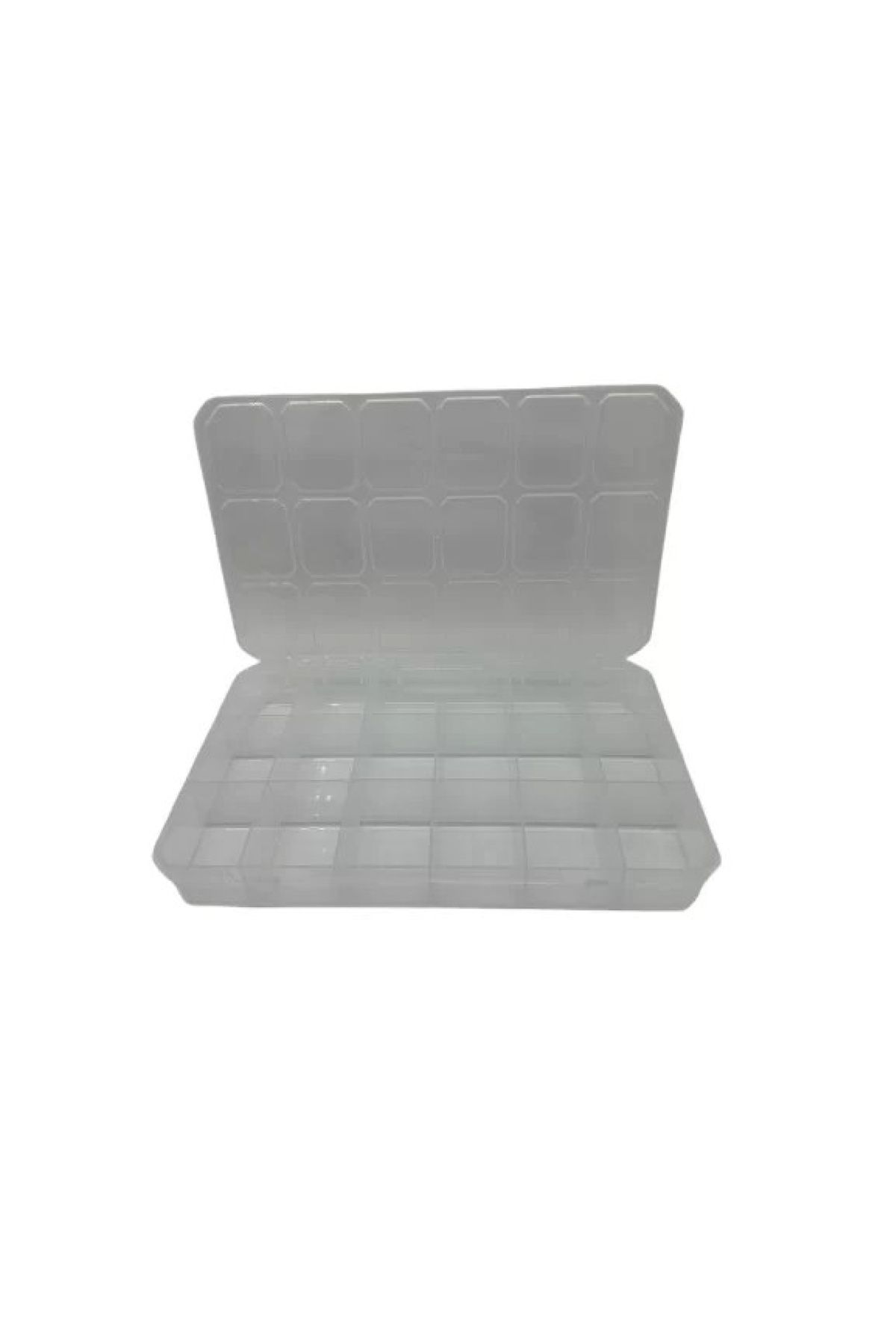 maarketim Organizer Plastik Kutu Box 18 Sabit Bölmeli 185x295x40mm