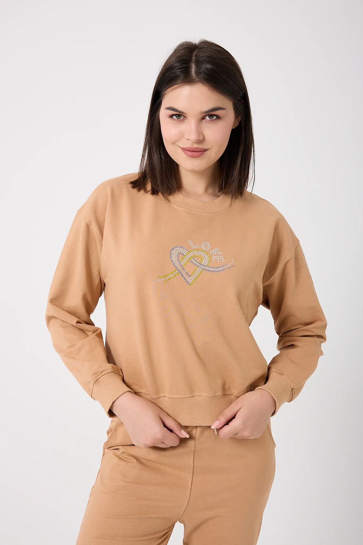 sernoy lomera SL4637-Love Taşlı Alt Üst İkili Takım