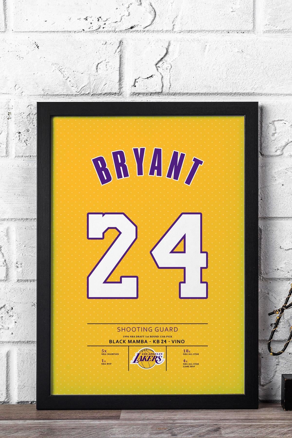 Saturn Kobe Bryant Forma Çerçeveli Tablo - Los Angeles Lakers NBA Posteri Tablo