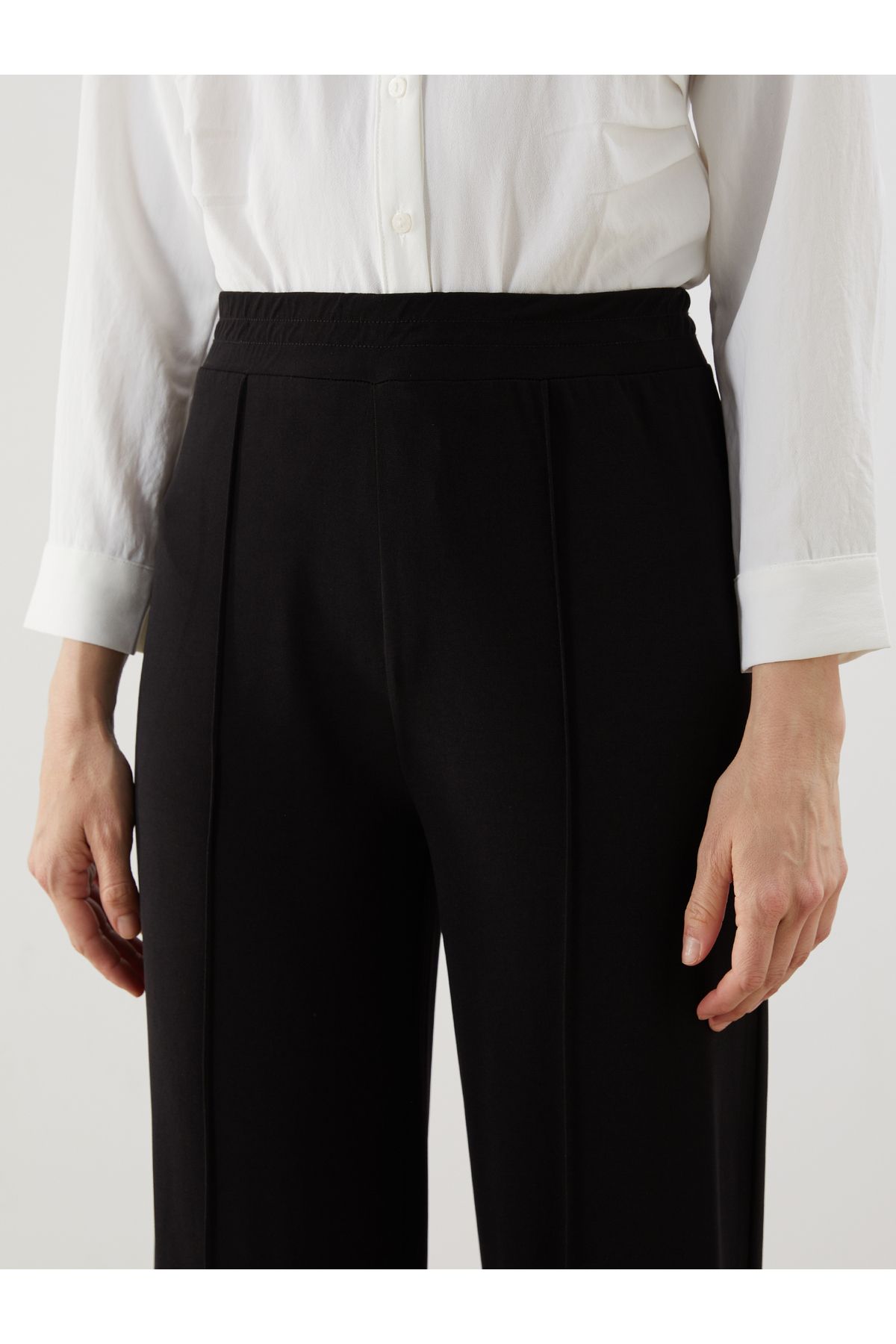 LC Waikiki-Pantaloni de damă cu talie elastică cu picioare largi 3