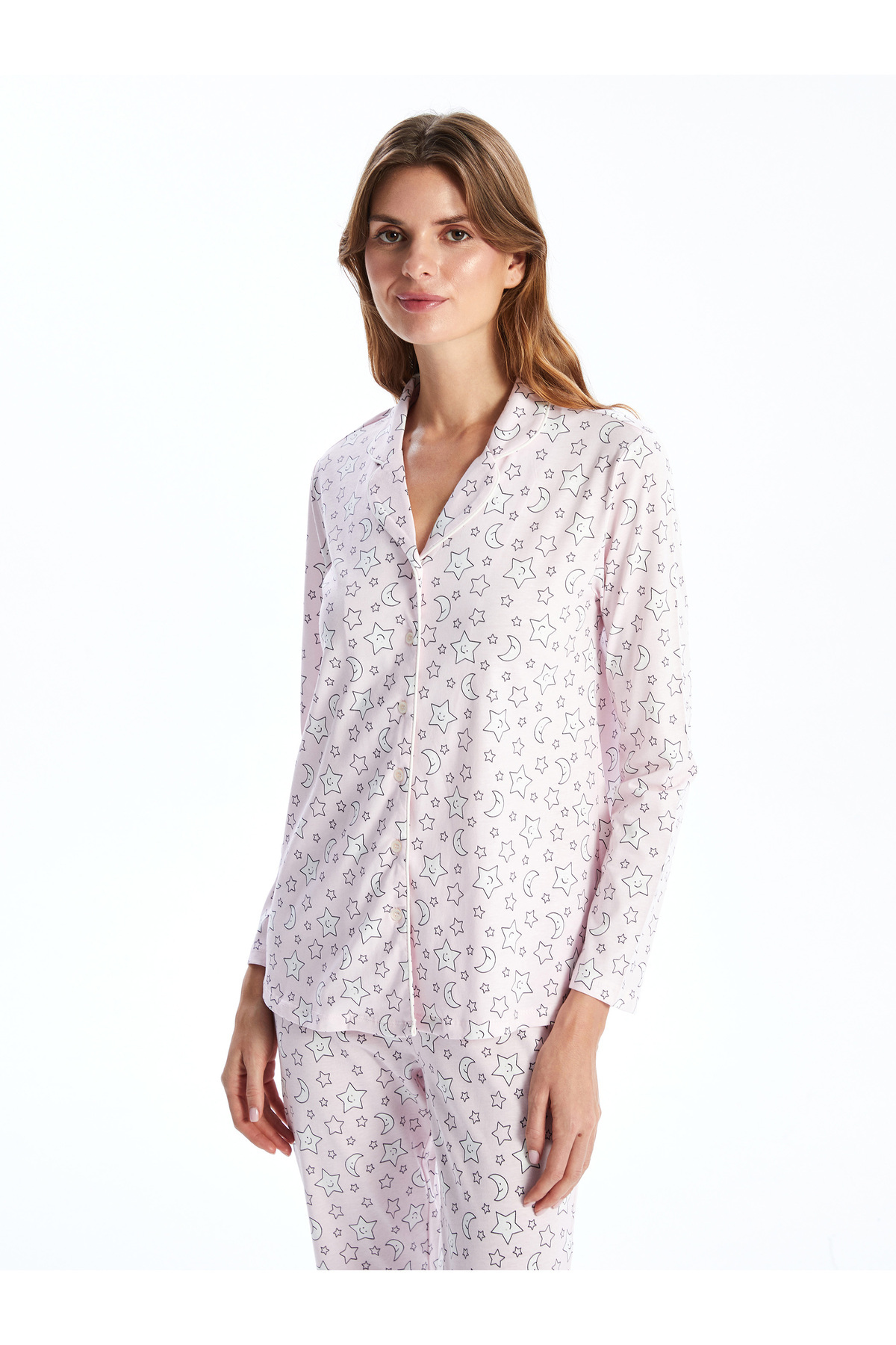 LC Waikiki-Shirt Collar Patterned Maternity Pajamas Set 2