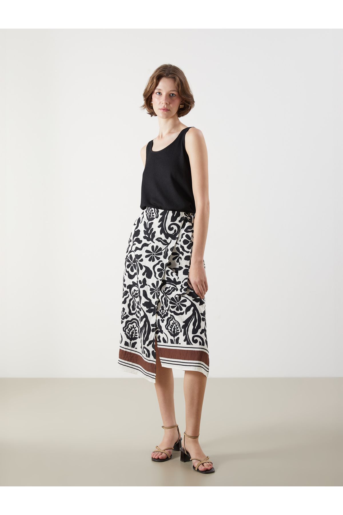 LC Waikiki-Patterned Skirt with Elastic Waist 4