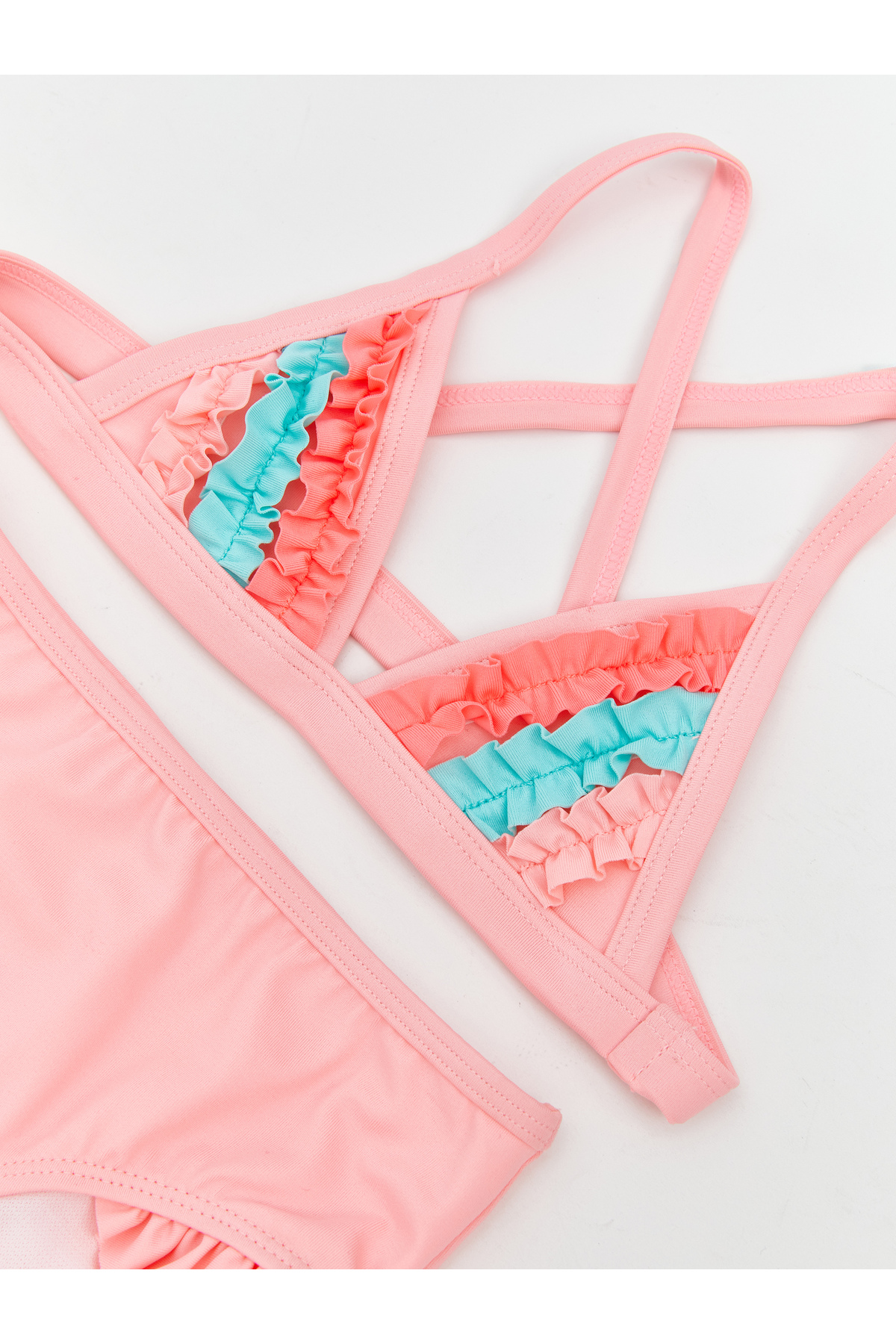 LC Waikiki Kuruvase Yaka Kız Çocuk Bikini Takım fotoğrafı 3 (önizleme)