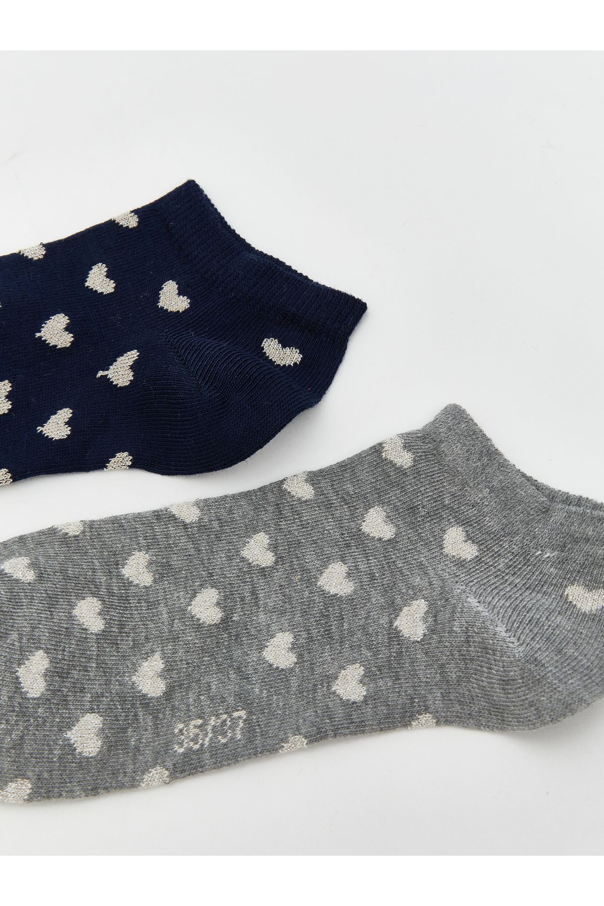 LC Waikiki-Gemusterte Damen-Patik-Socken 2er-Pack 2