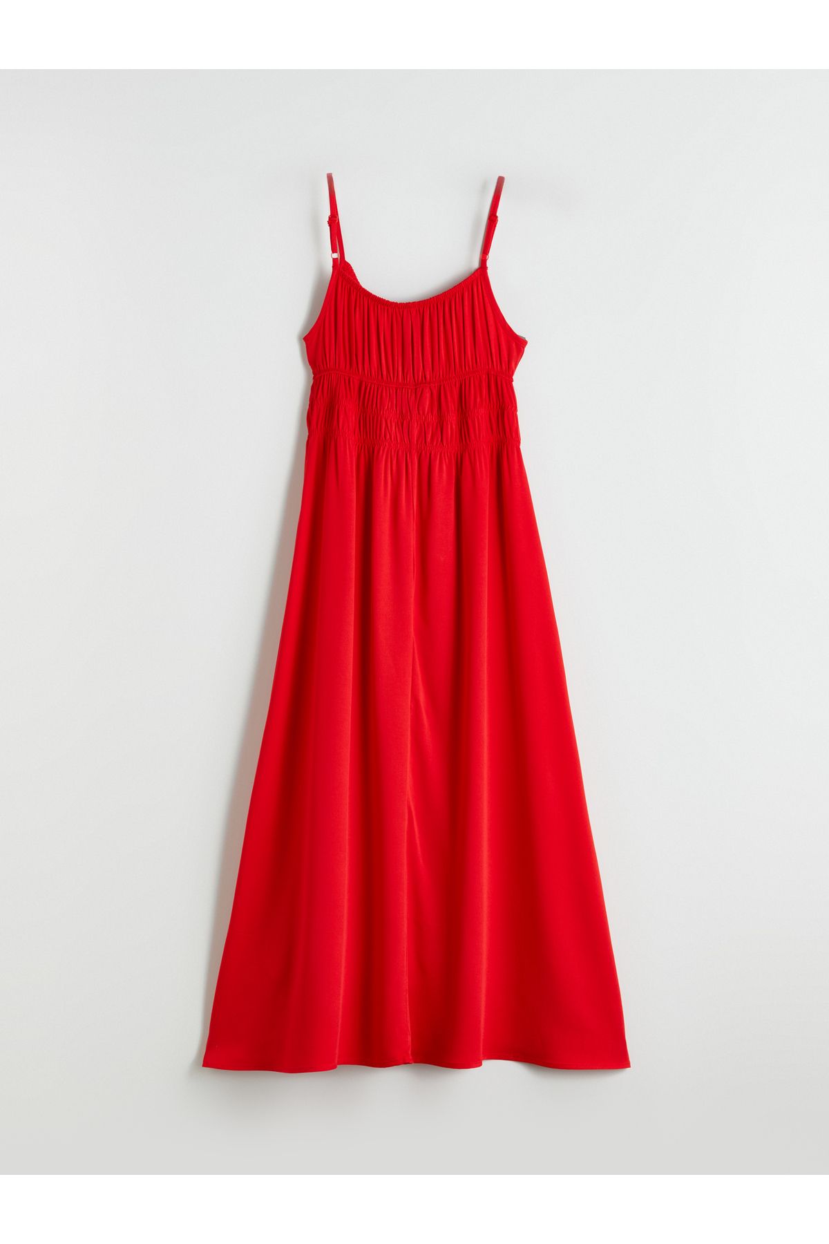 LC Waikiki-Tie-Up Neckline Suspender Gathered Dress 5