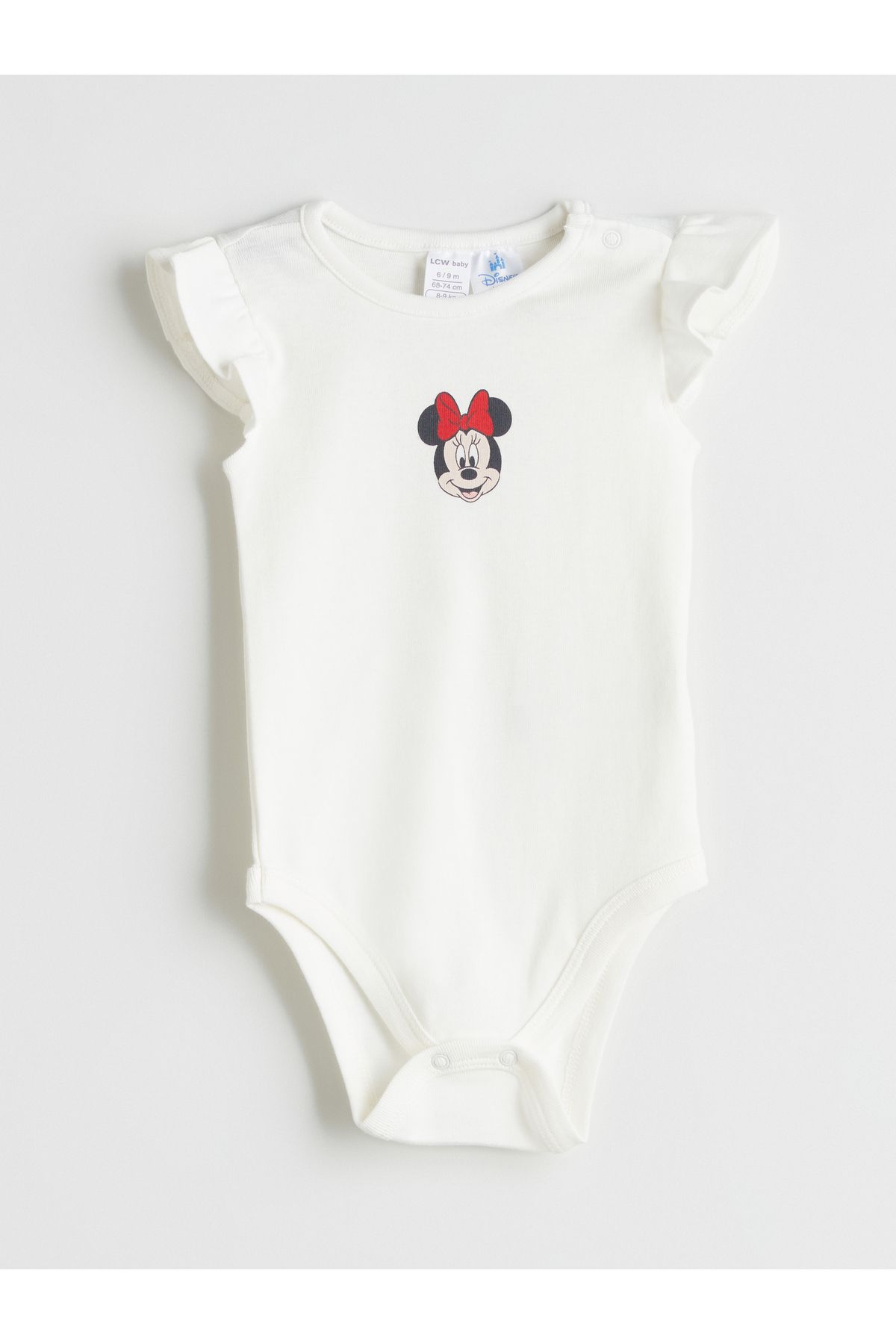 LC Waikiki-Minnie Mouse Printed Baby Girl Snapback Bodysuit and Leggings 2-Piece 2