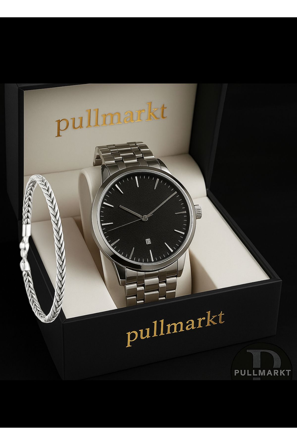 pullmarkt Bileklik + Takvimli - Erkek Kol Saati