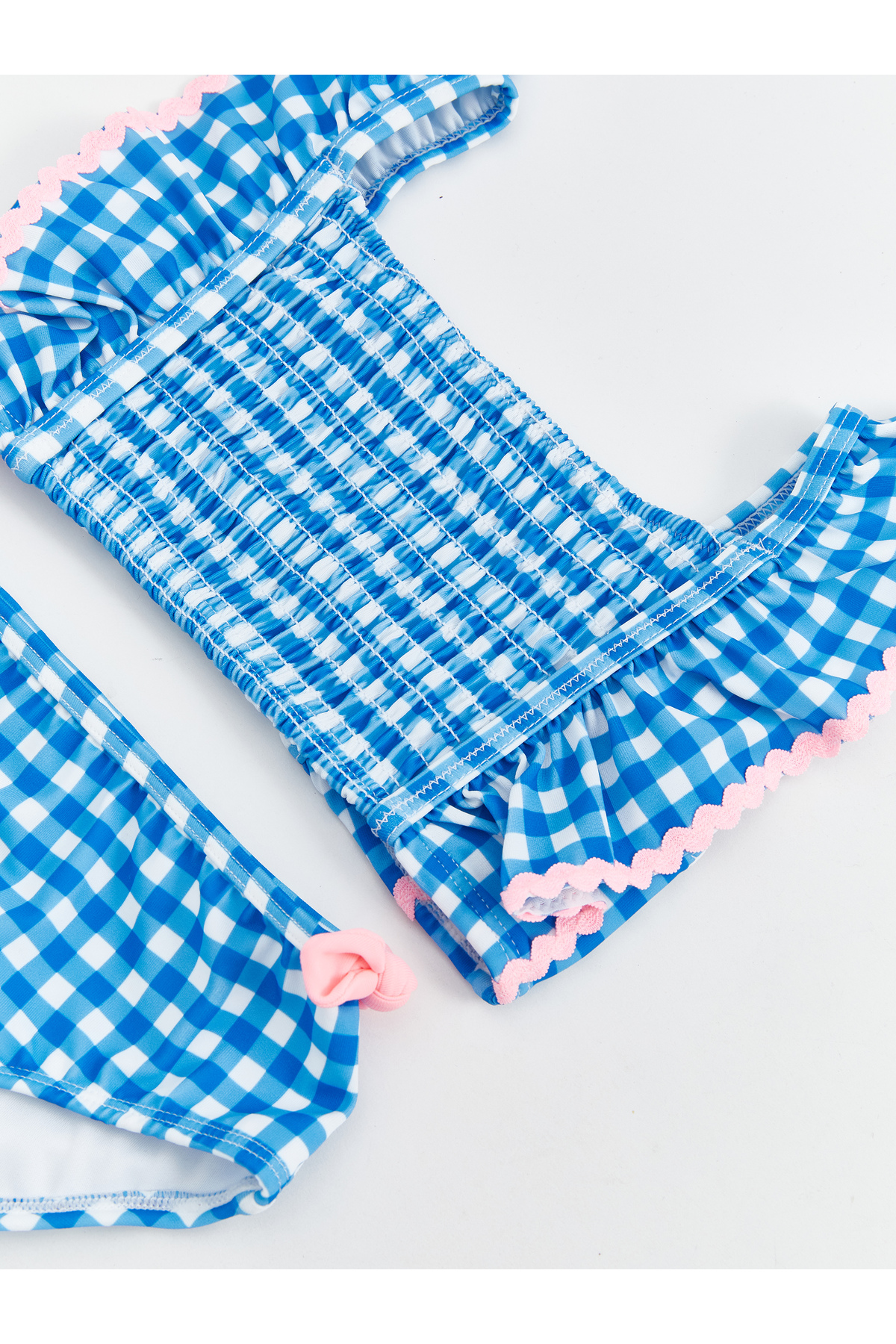 LC Waikiki Kare Yaka Ekose Kız Çocuk Bikini fotoğrafı 3 (önizleme)