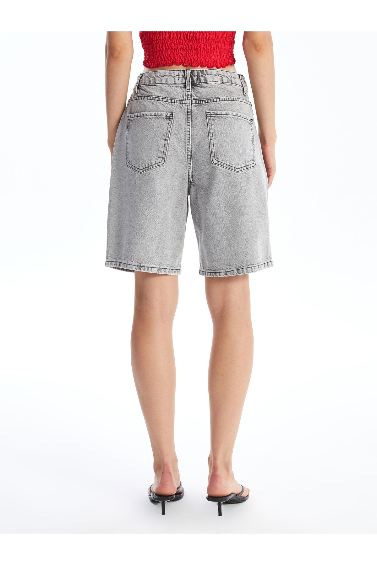 LC Waikiki-Women's Bermuda Fit Jean Shorts 4