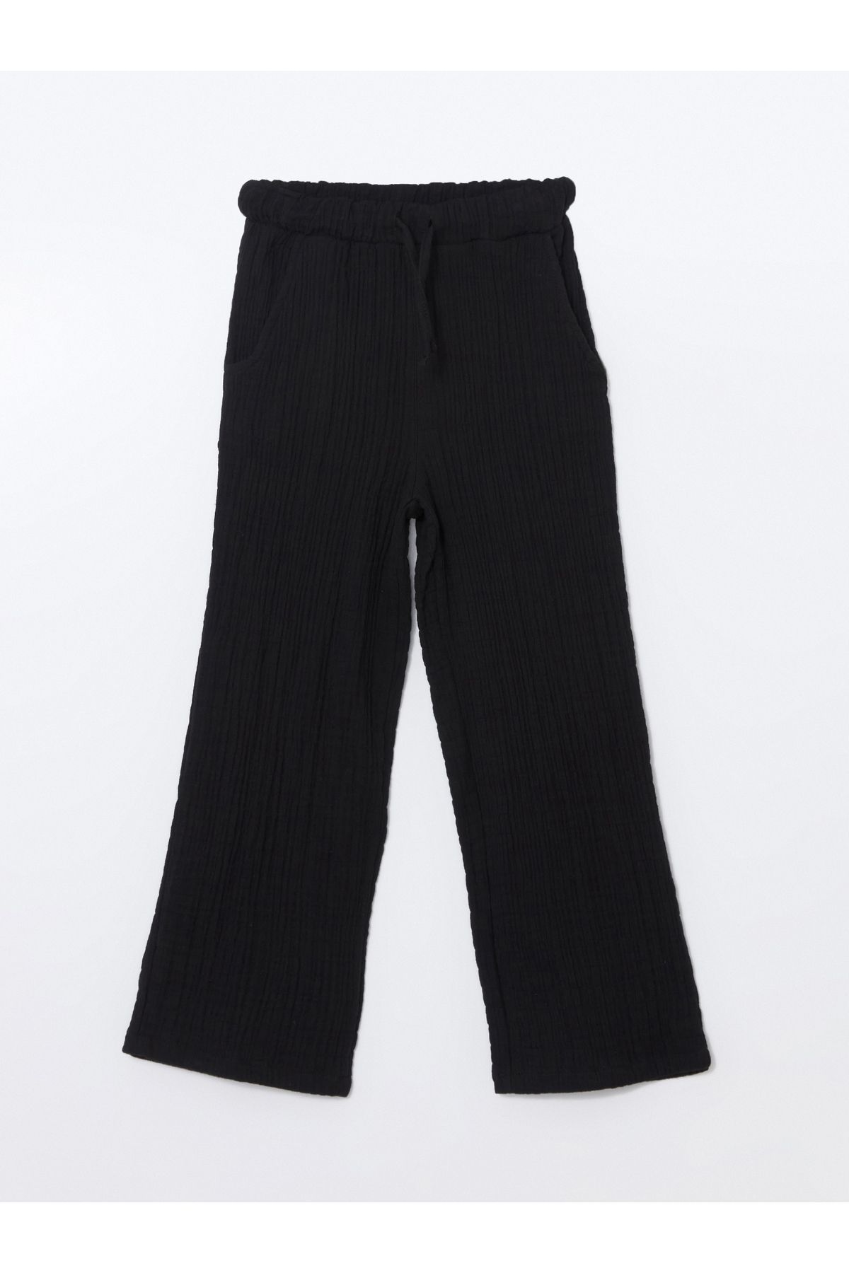 LC Waikiki-Strukturierte Mädchenhose mit elastischem Bund 1