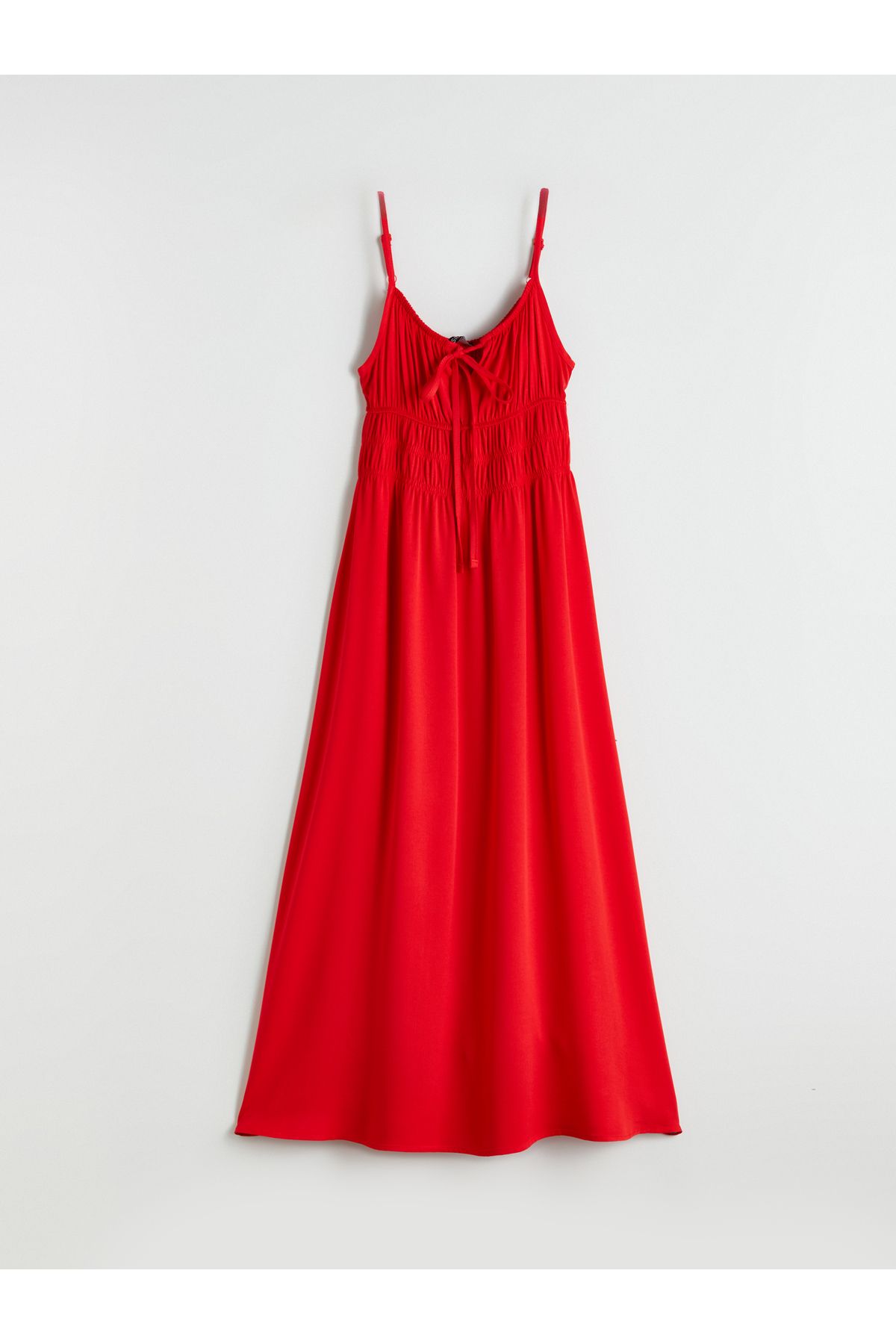 LC Waikiki-Tie-Up Neckline Suspender Gathered Dress 6