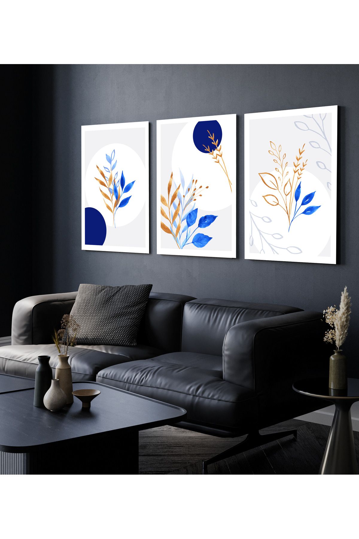 Hagen Duvar Tablosu Modern Tablo Çerçeve Görünümlü Mutfak Tabloları 3 lü Tablo Bohem Tablo Premium Kalite
