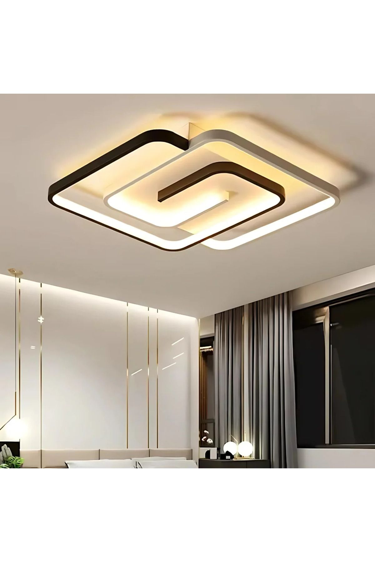 durulight Modern 3 Renk Ledli Mimari Tasarım Plafonyer Ledli Avize