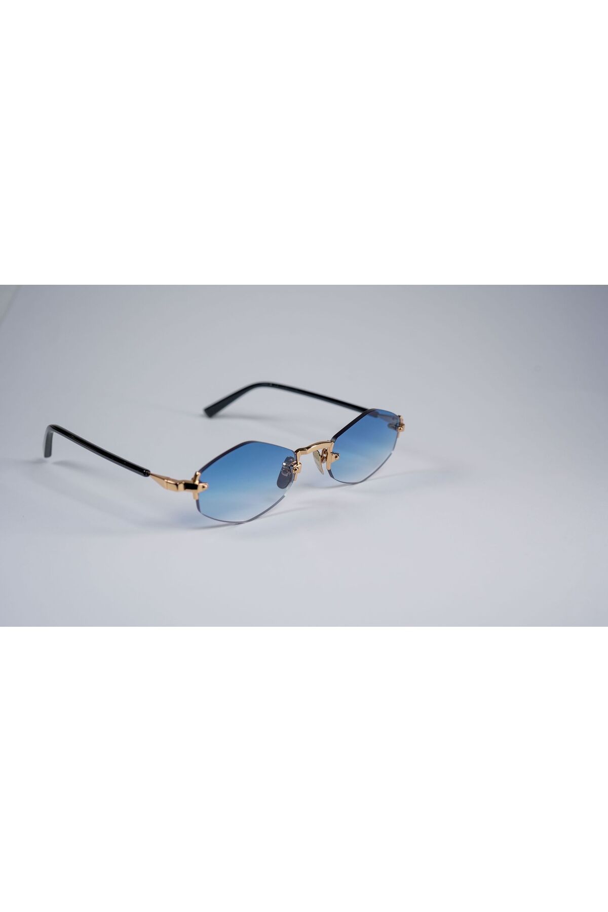 PRESİDORYA Presidorya PD7030SGLD/BLU Kadın Güneş Gözlüğü Mavi Degrade Lens UV400
