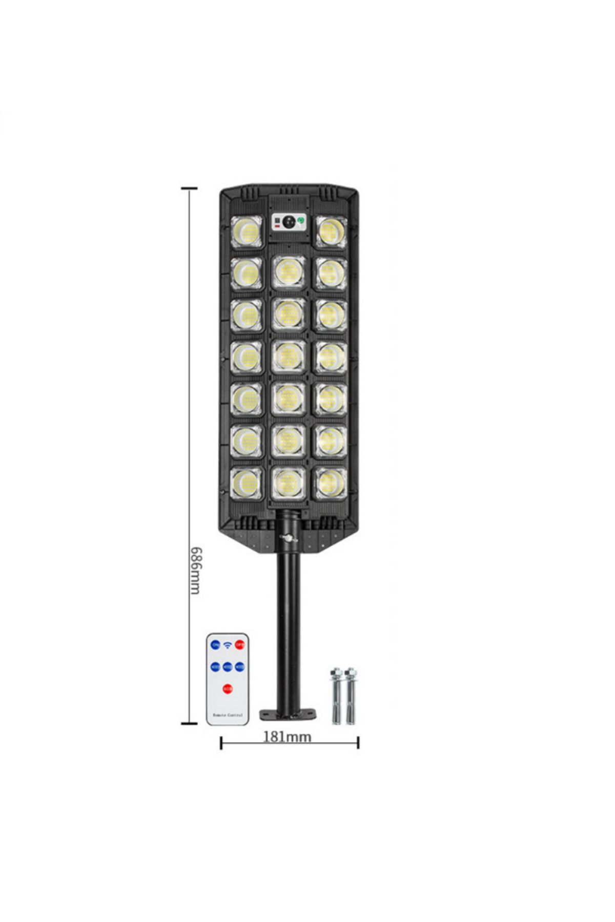 divendi-ro-Solar street lamp W7102B-7 with 20 x LED COB 3W, IP65, with motion sensor and remote control, black 3